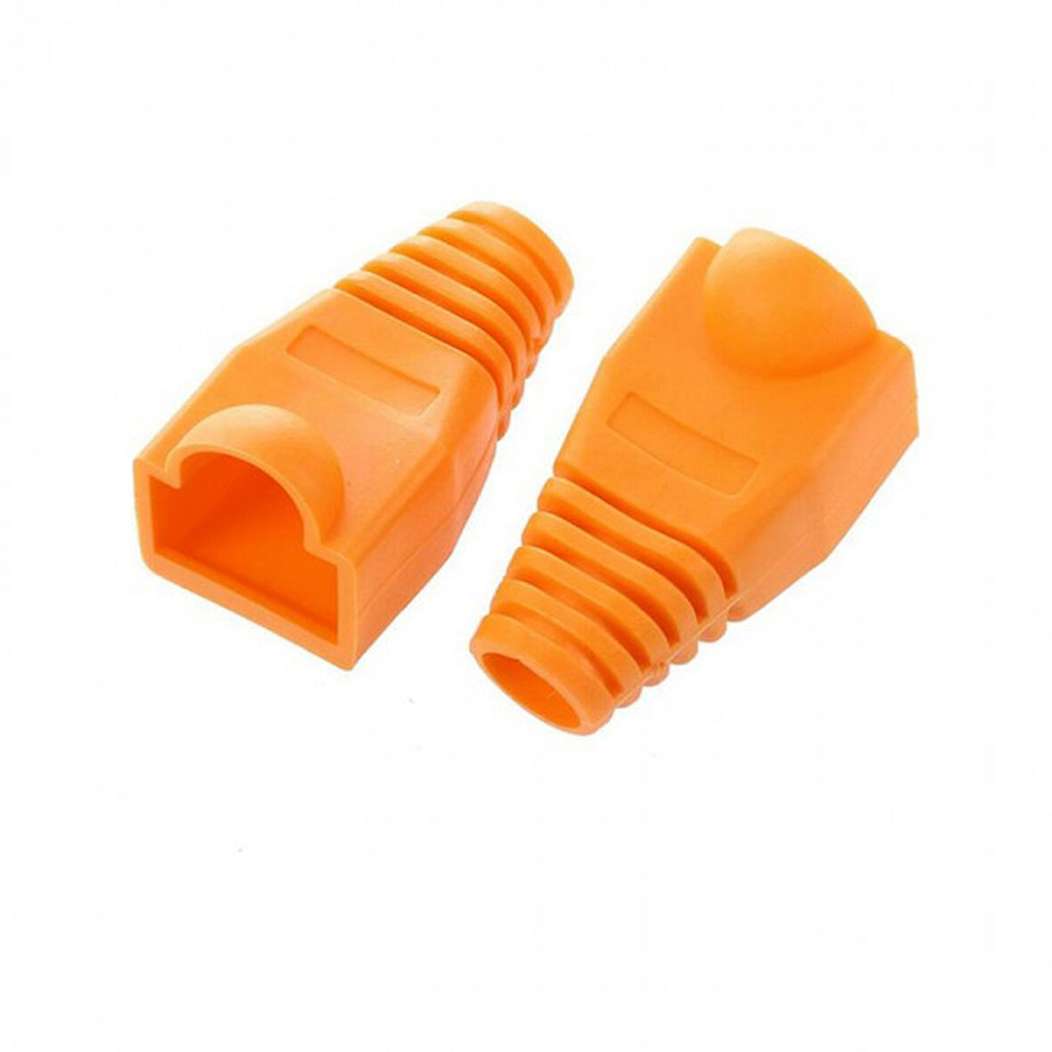 Cat5,Cat6 uyumlu RJ45 pvc plastik cover koruyucu kılıf 100 adet turuncu