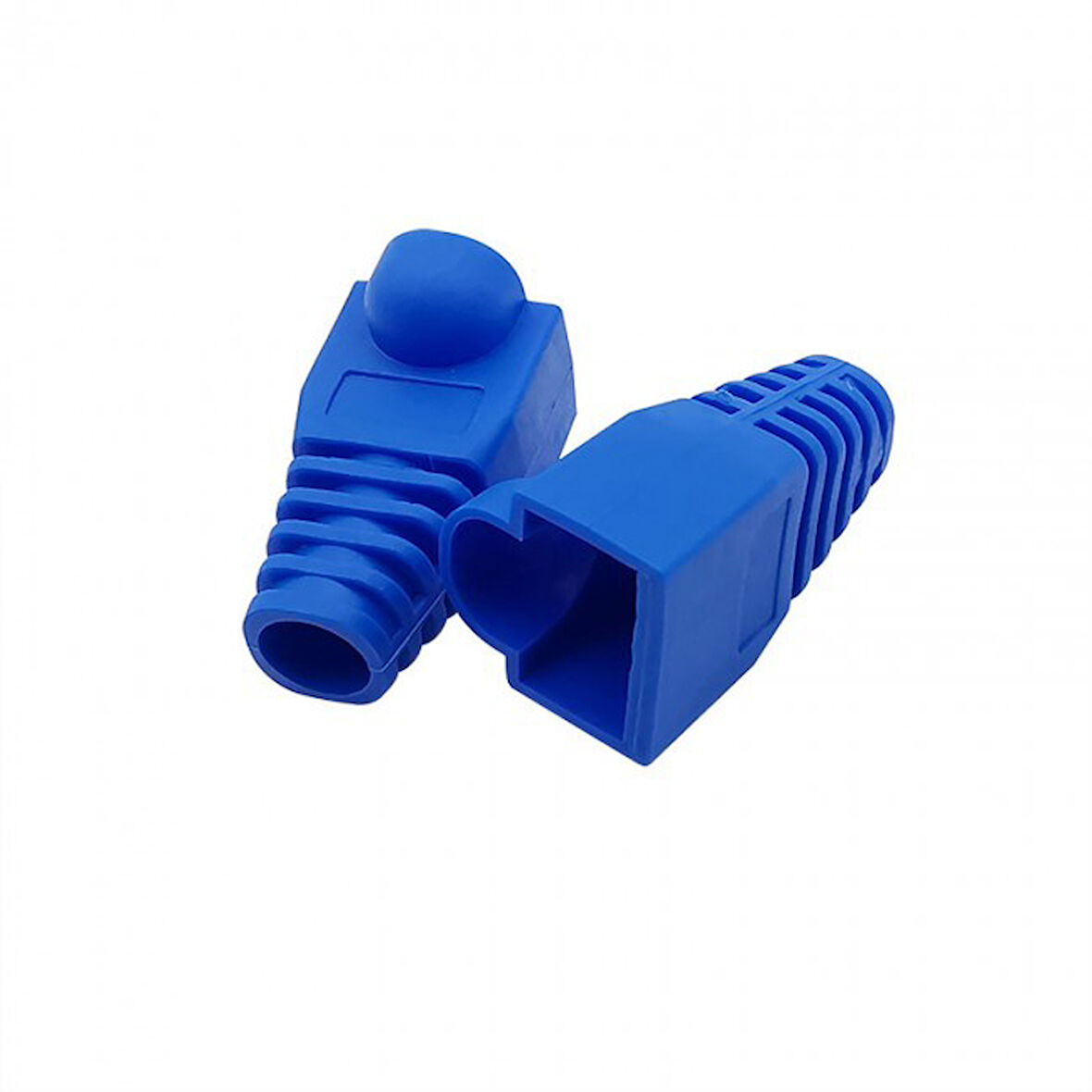 Rj45 Konnektör için koruyucu pvc plastik kılıf rj45 mavi cover 100 adet