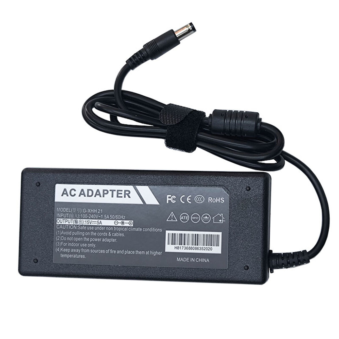 AC-DC 15v 5A  adaptör 5.5mm*2.5mm standart uçlu adaptör