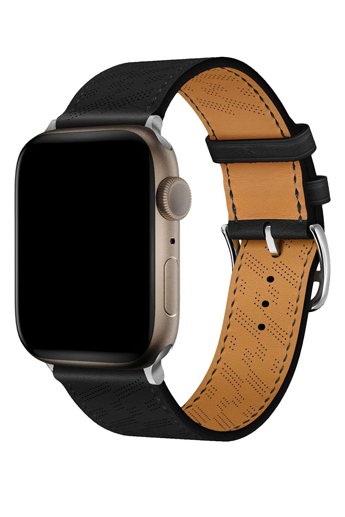 Megafox Apple Watch Seri 2/3/4/5/6/7/8/se Deri Kordon Hermes Strap Loop Kayış 38-40-41 Mm Uyumlu