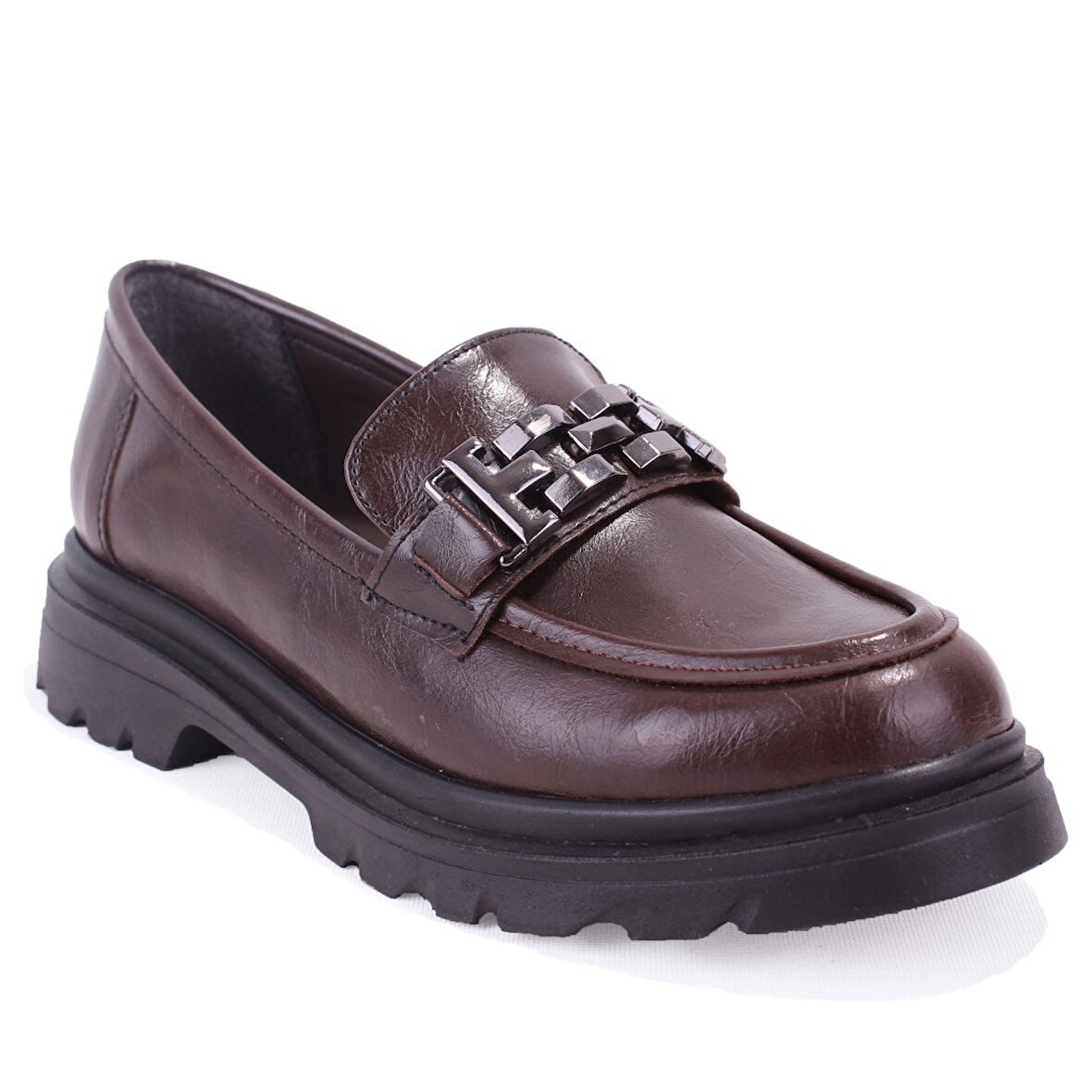 Dagoster DZA07-90801 Kahve Günlük Loafer  Kadın Ayakkabı