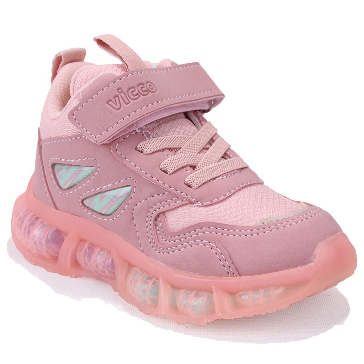 Vicco Willow 946P23K380 Pudra Ortopedik Günlük Işıklı Kız Çocuk Spor Bot