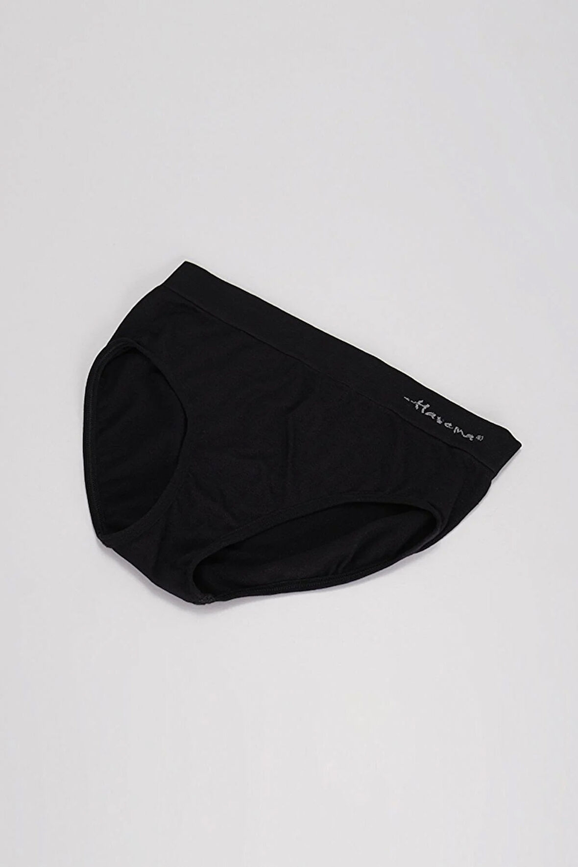 Haşema Siyah Standart Bel Yüzücü Slip