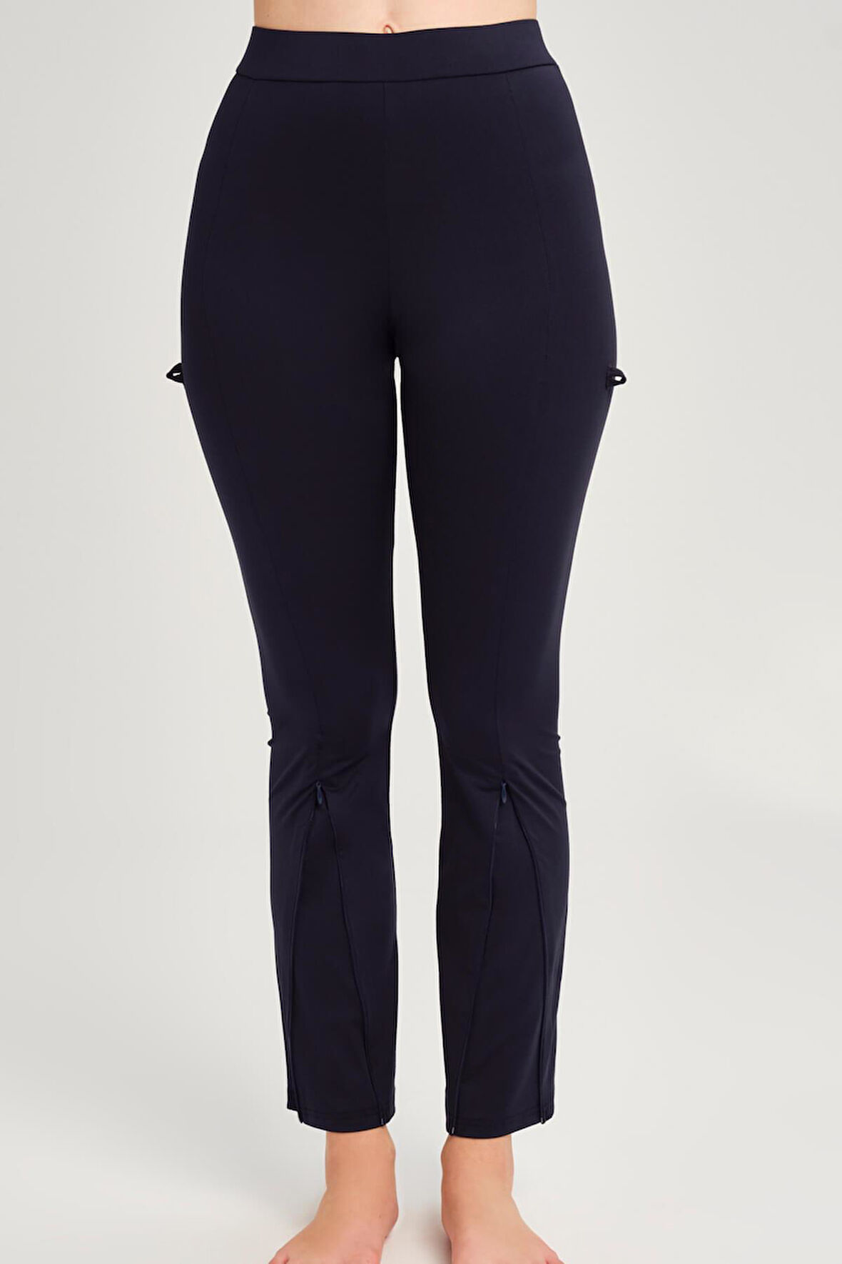 Haşema Lacivert Fermuarlı Ayarlanabilir Paça Yüzücü Taytı 3069