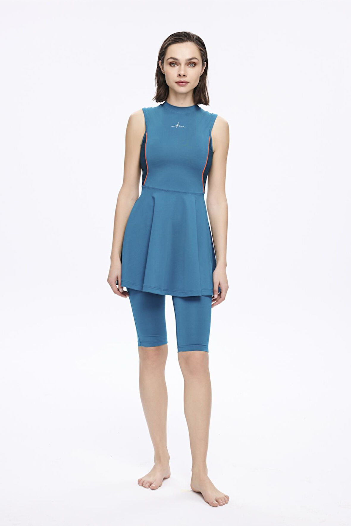 Haşema Spor Kesim Yeşil 4 Parça Yarı Kapalı Mayo Takımı 5058