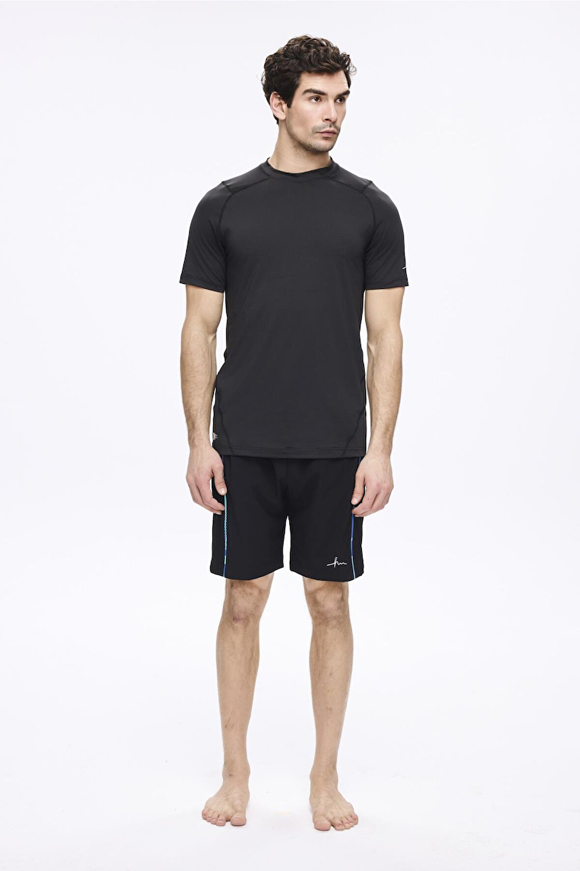 Haşema Spor Kesim Siyah Erkek Kısa Havuz ve Deniz Şortu 5037