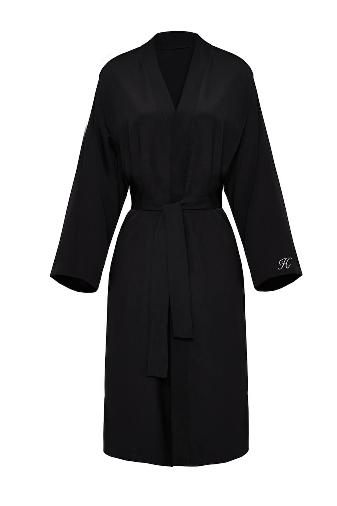 Haşema İmza Detaylı Siyah Pareo 5071