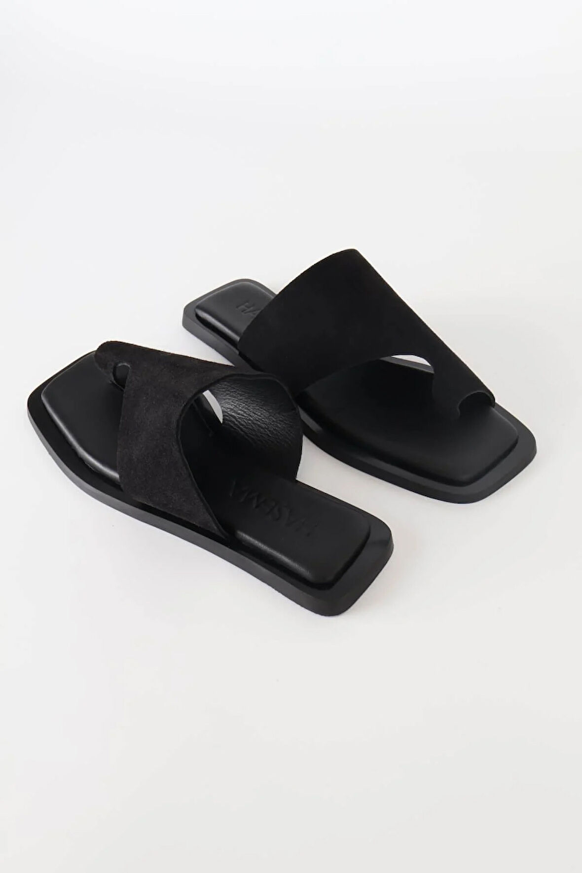 Haşema Kadın Süet Siyah Terlik 2221