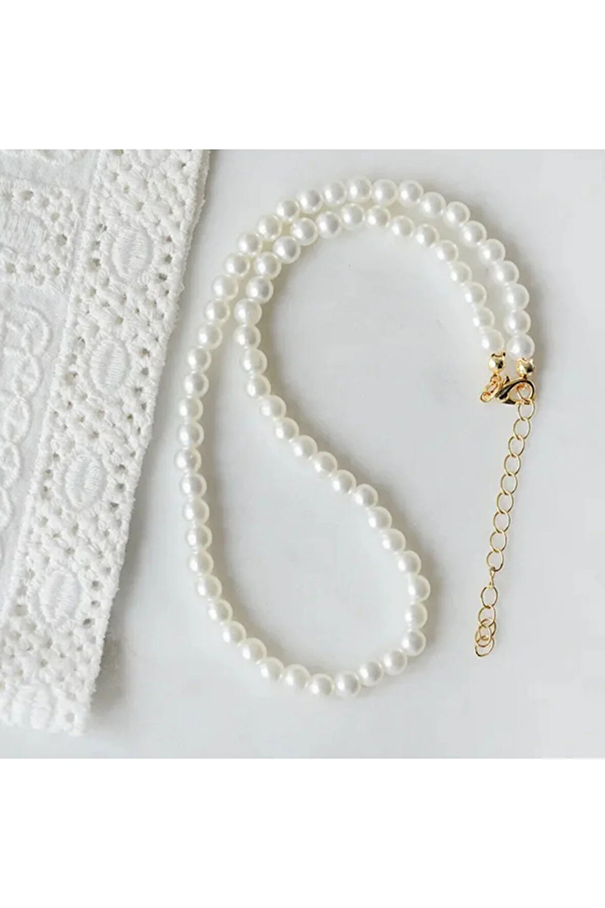 El Yapımı -İnci Parıltısıyla Şık Kolye Özel Tasarım