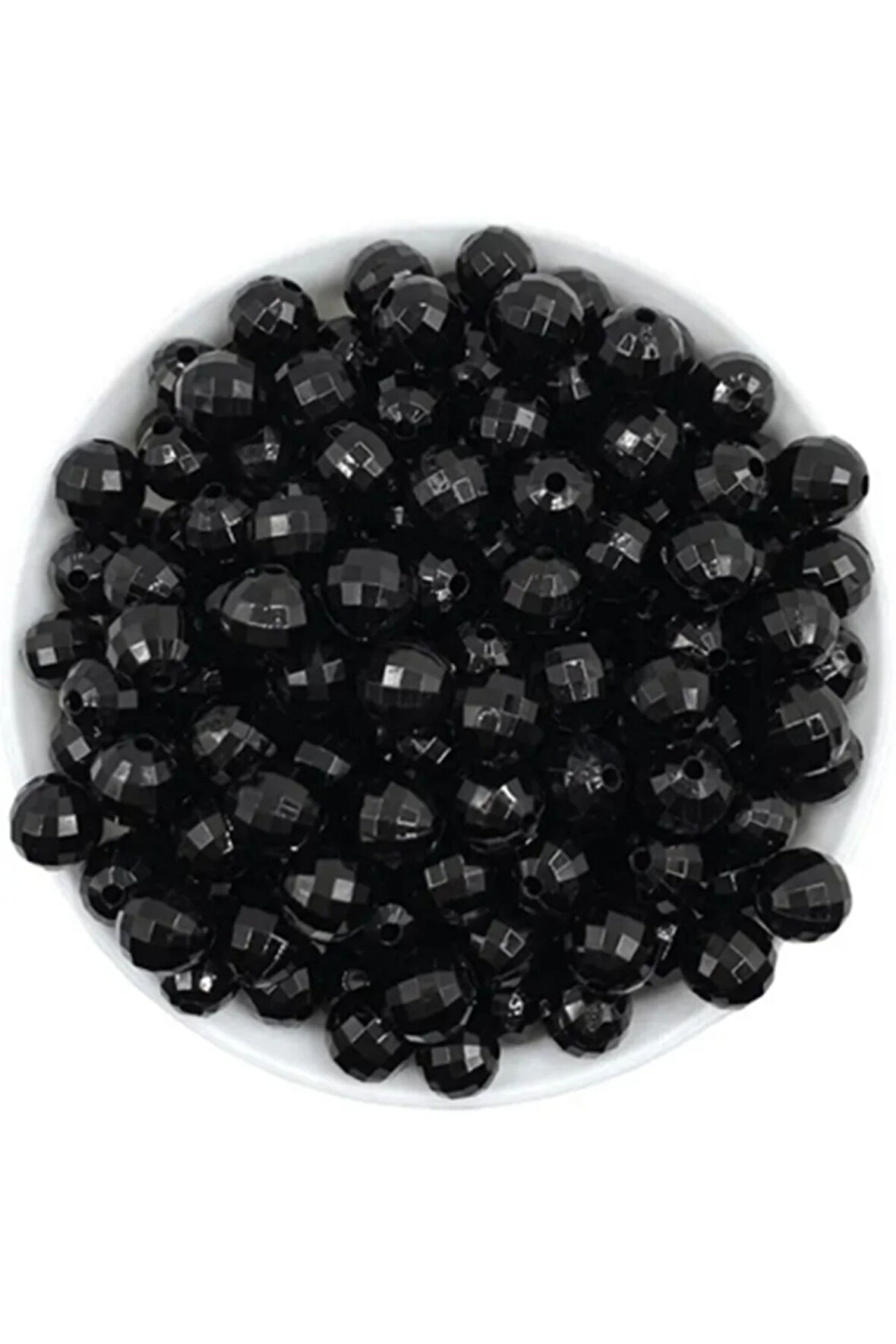 Siyah Çanta Yapım Boncuğu 8 mm 100 gr (400 adet)