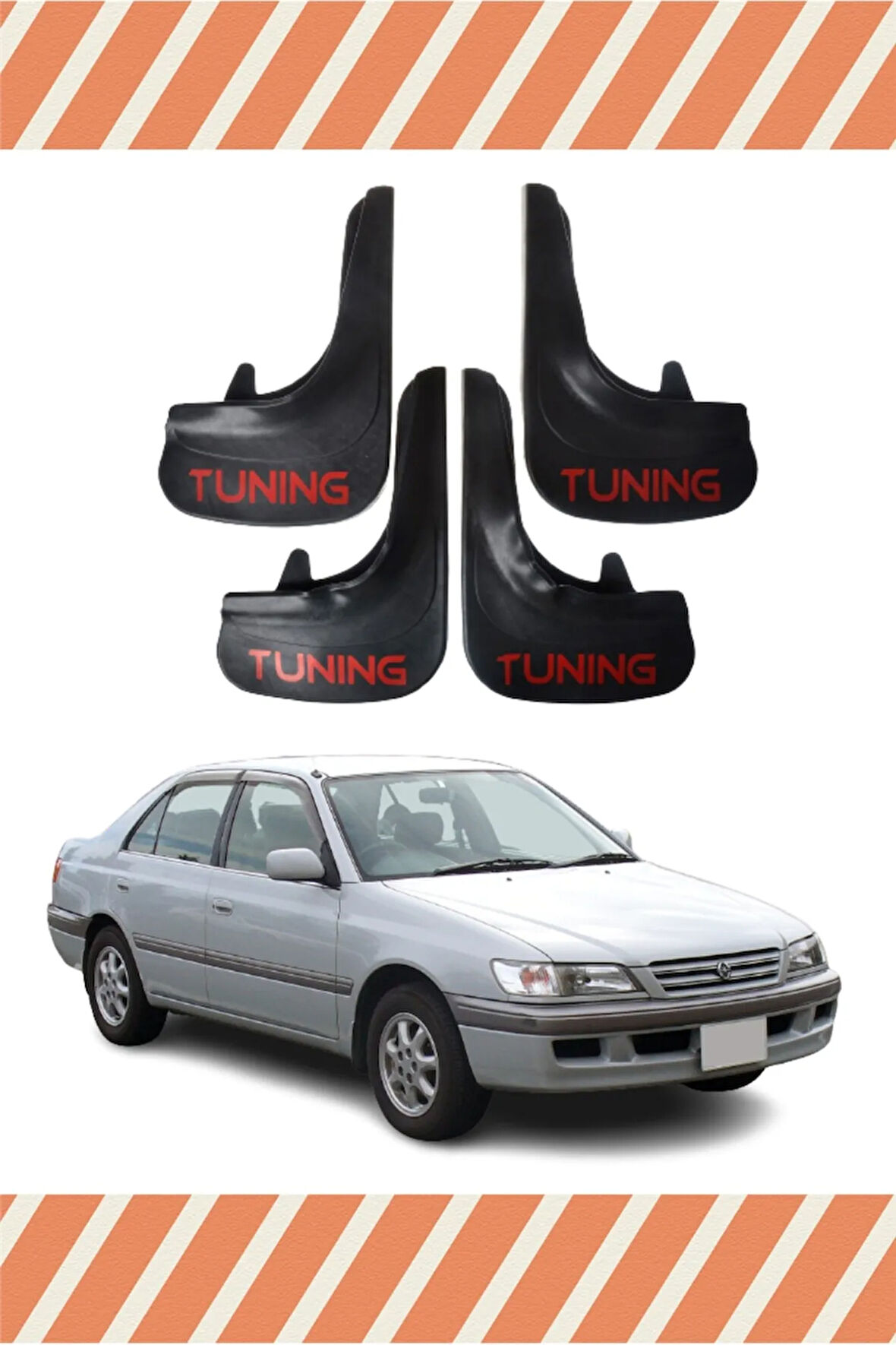 Toyota Corona Tuning yazılı 4’lü tozluk çamurluk paçalık kaliteli uyum