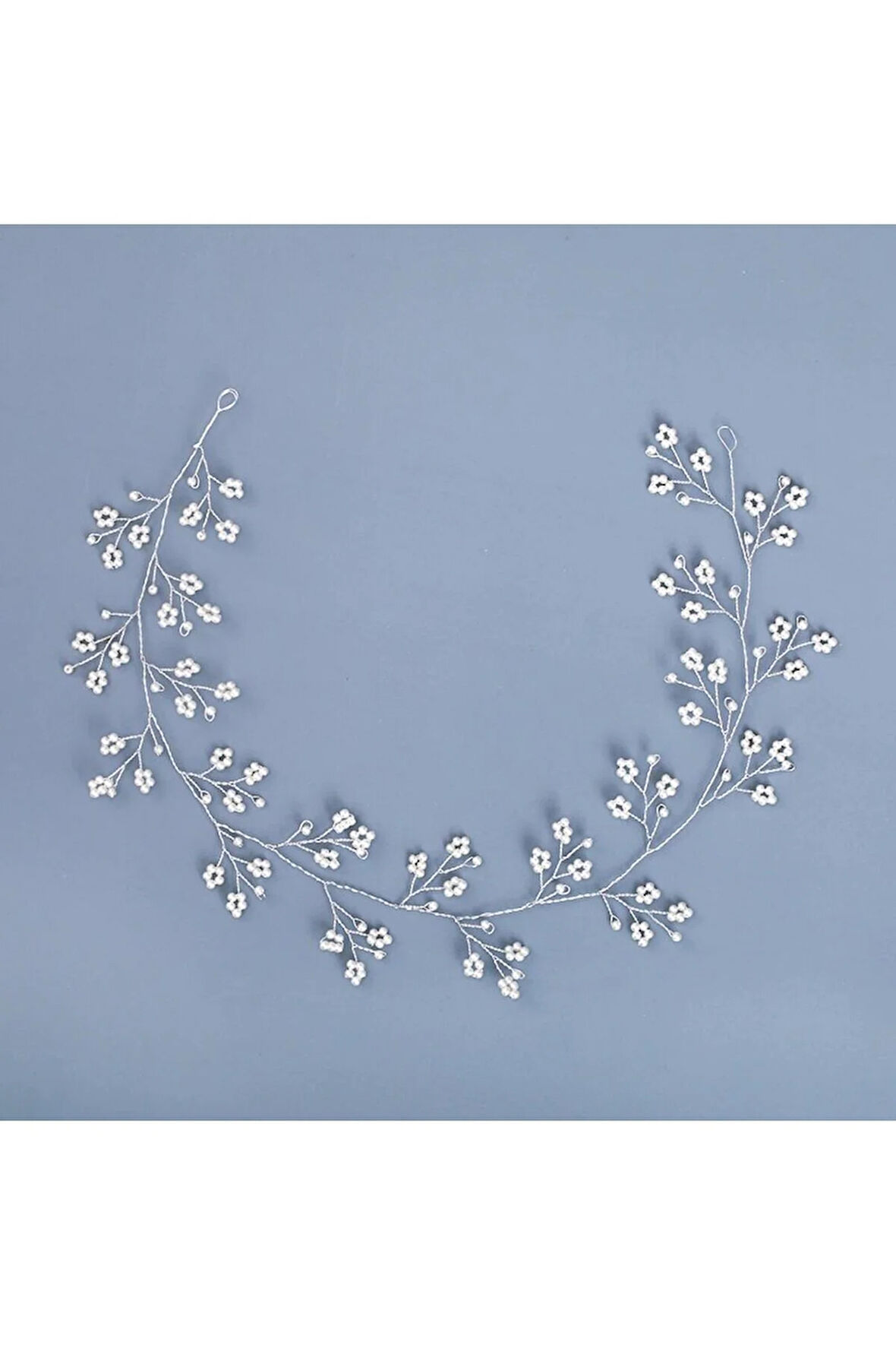 El Yapımı - Kristal İncili Özel Saç Aksesuarı - Günlük ,Özel Gün (Nikah,Düğün)