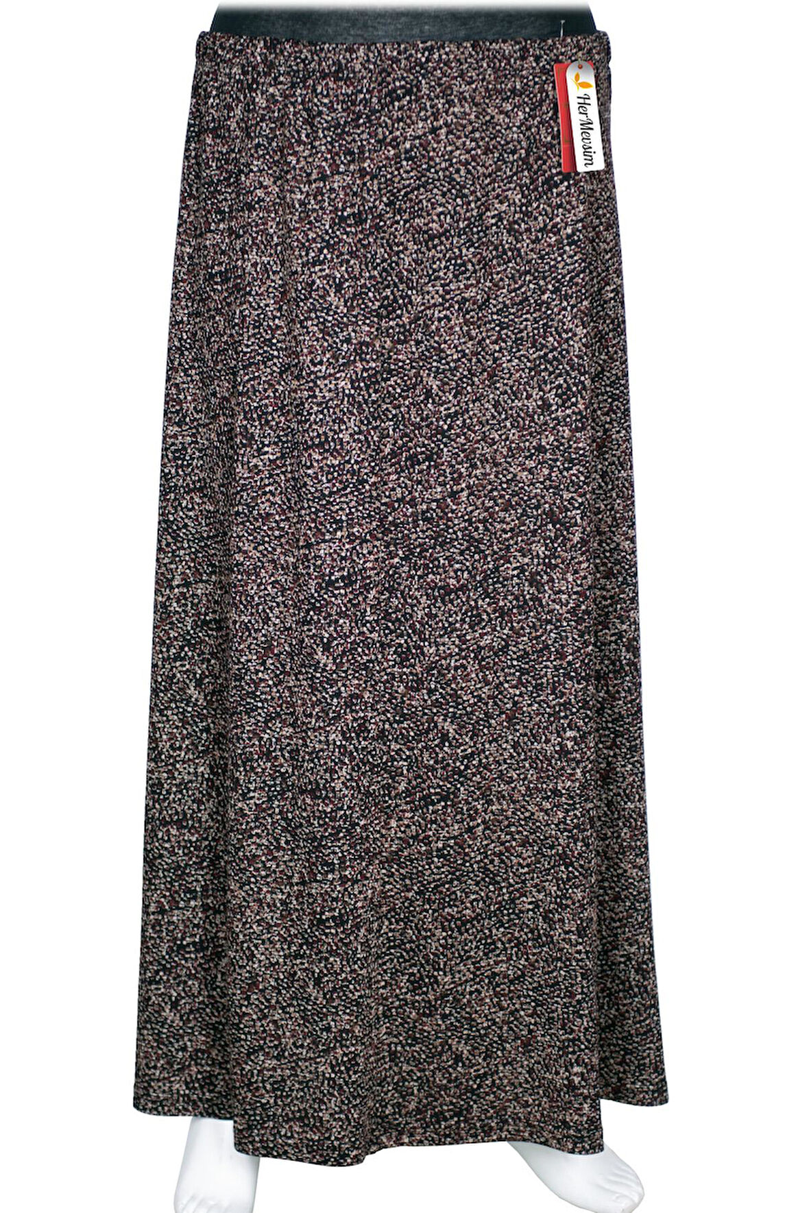 Hesna Kadın Ayşen Kışlık 8 Parça Astarsız Lastikli Bordo Etek D31