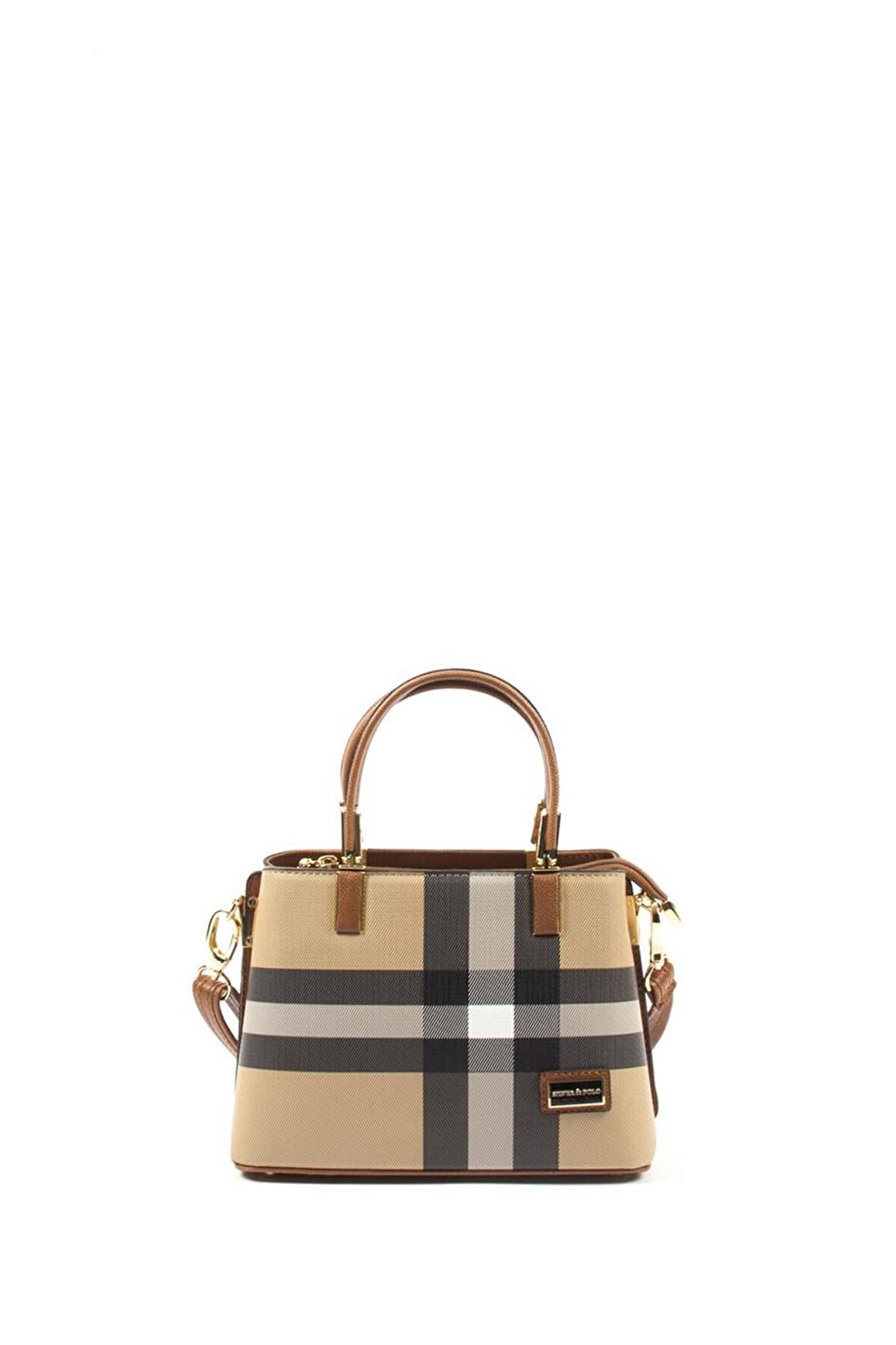 Silver Polo  Kadın Omuz Çantası 987-34645 SILVER POLO Kadın ÇANTASI MK130 BEJ-MAT TABA