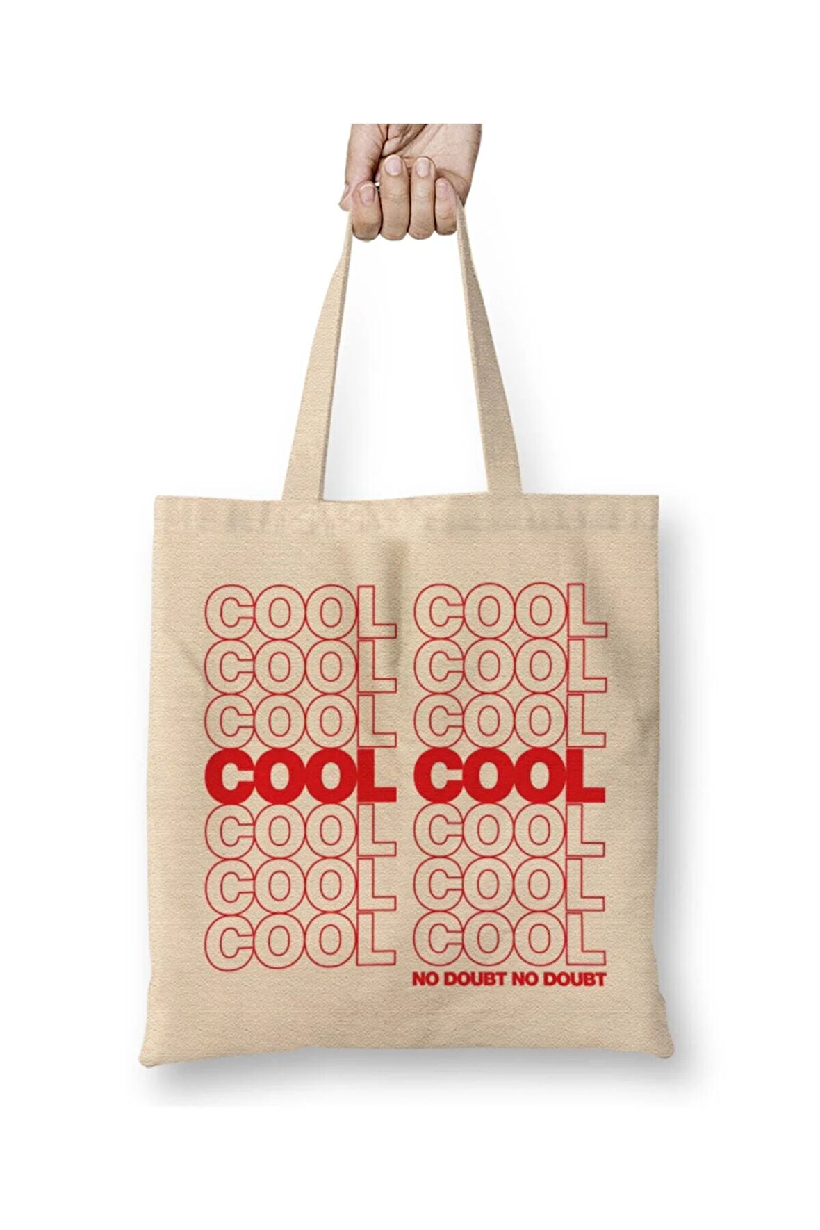 Brooklyn 99 Cool Cool No Doubt No Doubt Beyaz Bez Çanta Uzun Saplı Alışveriş Çantası Plaj Çantası