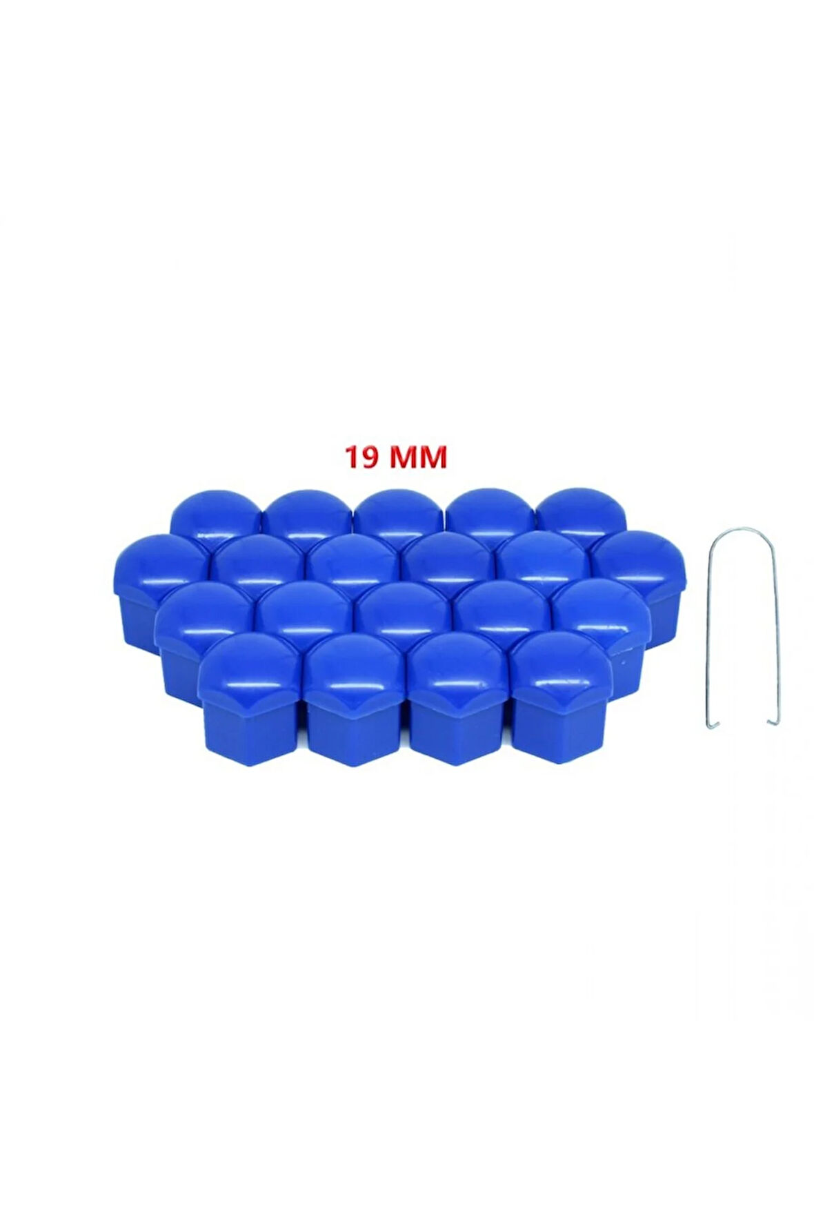 Viteksa Bijon Kapağı Düz 19mm Mavi 20li Set