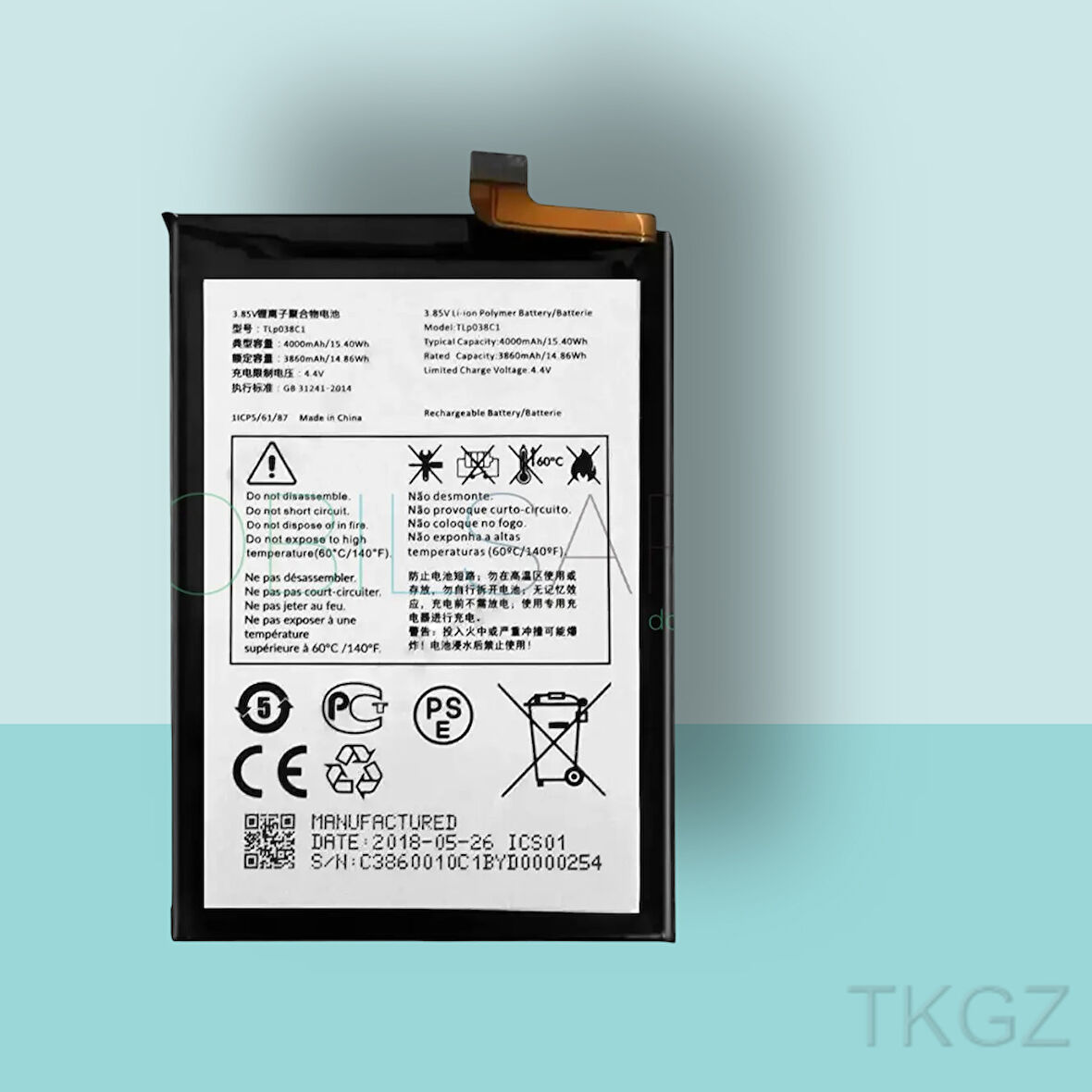Tkgz - Casper E4 Batarya Pil Orijinal Sıfır