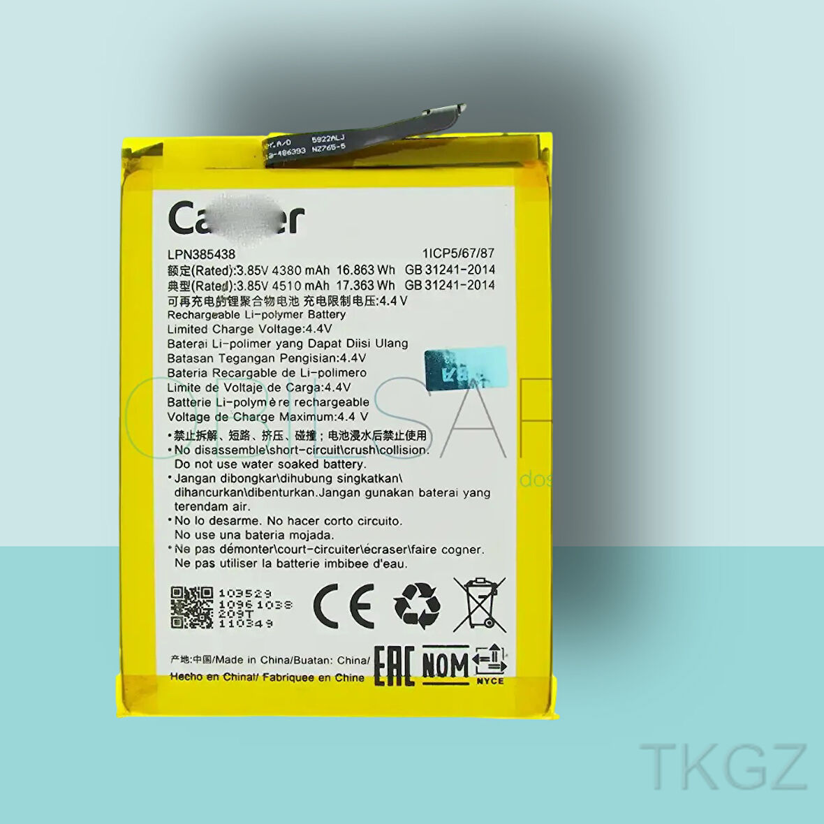 Tkgz - Casper X20 Batarya Pil Orijinal Sıfır