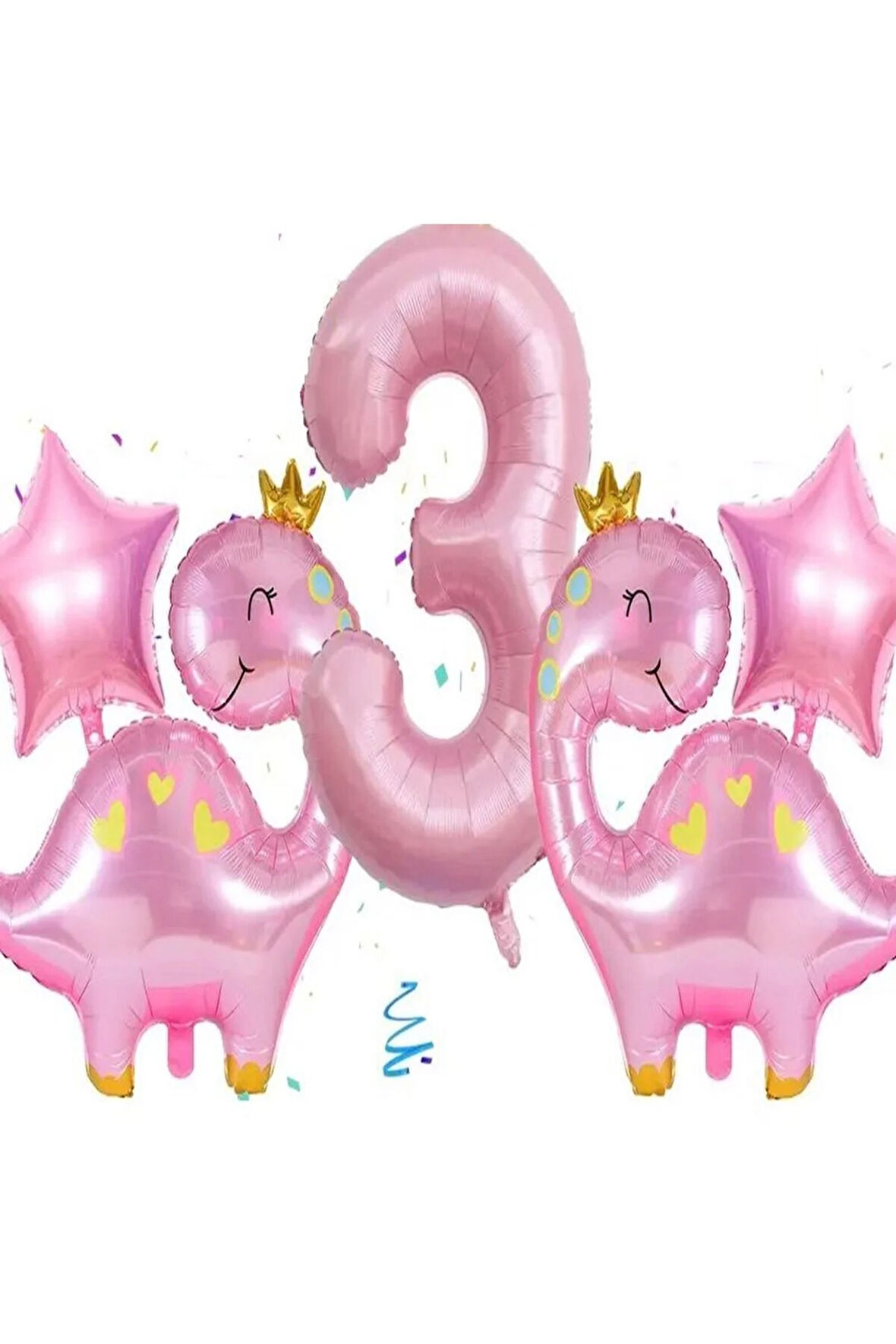 SEVİMLİ DİNAZOR FOLYO YAŞ BALON 5Lİ SET