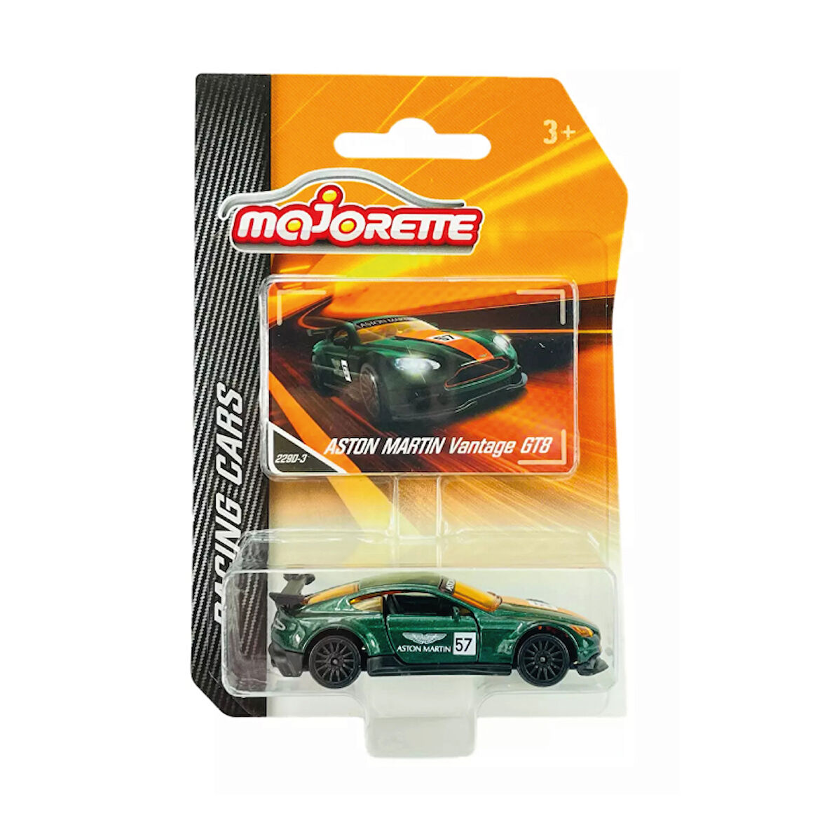 Majorette 1/64 Ölçek Racing Cars Uzun Kart Araçlar 229D-3 Aston Martin Vantage GT8