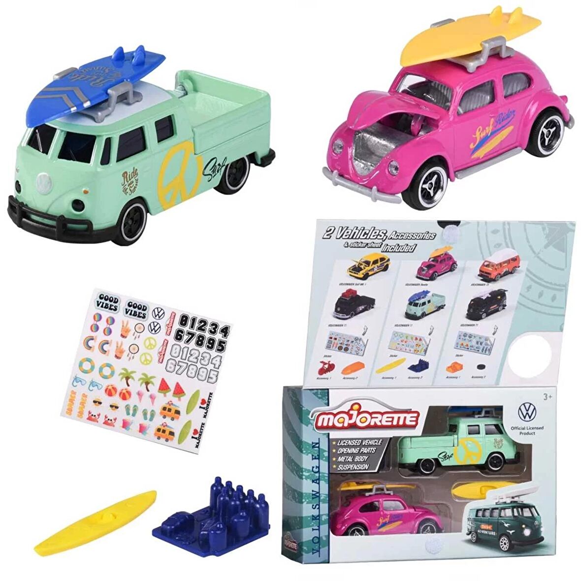 Majorette 2'li Paket Volkswagen The Originals Model Arabalar