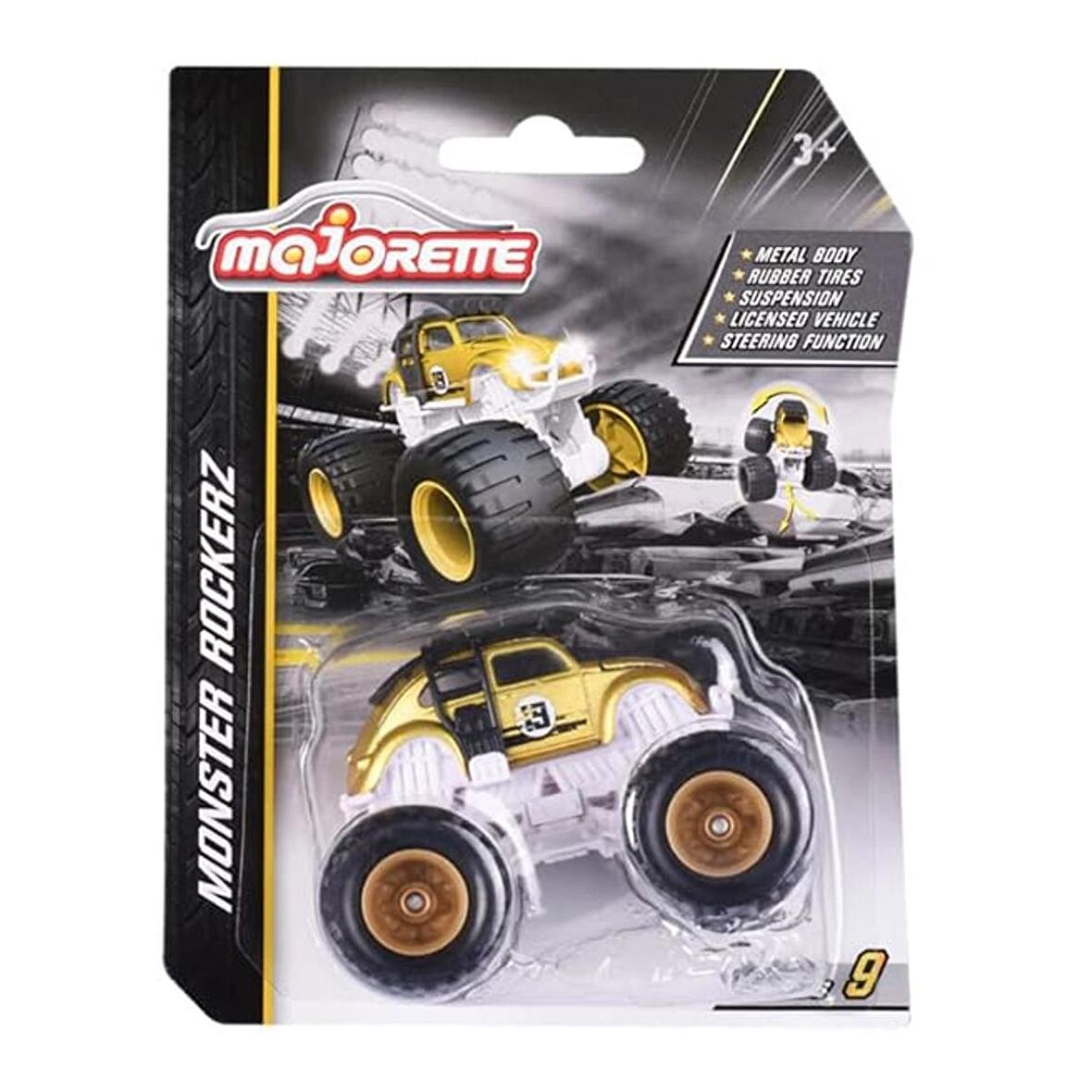 Majorette Monster Rockerz Gold Limited Edition 9 Oyuncak Araba Volkswagen Beetle GKO