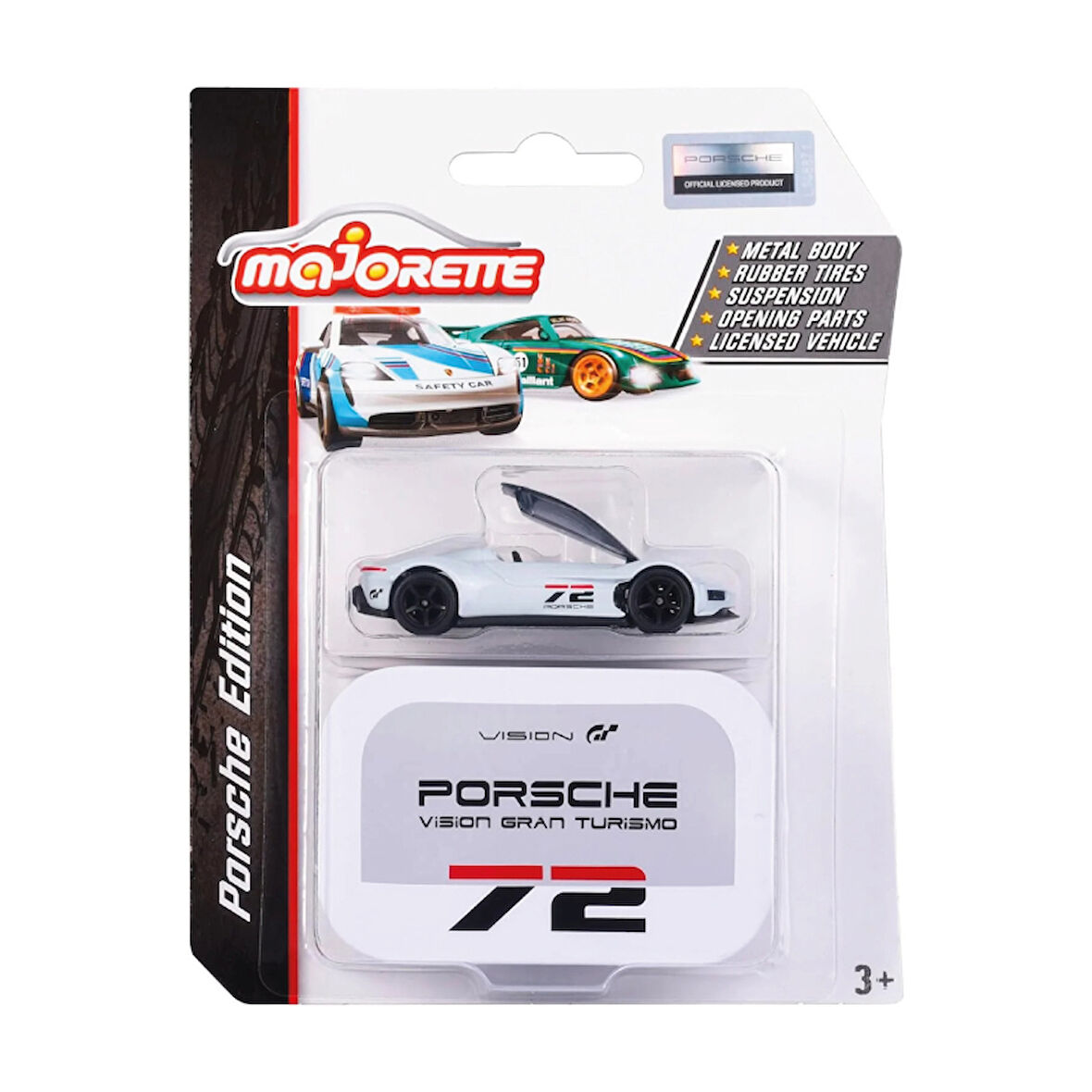 Majorette 1/64 Ölçek Porsche Edition Temalı Premium Araçlar 212053161-6 Porsche Vision Gran Turismo Beyaz