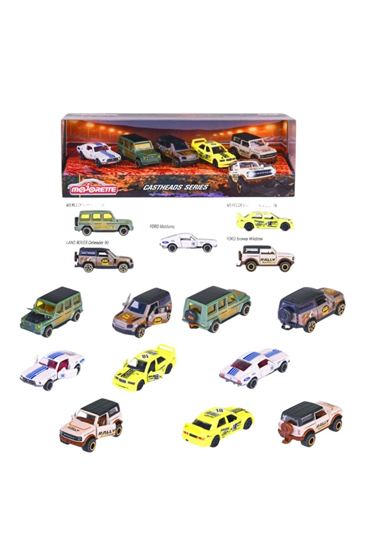 MAJORETTE 2054211 CASTHEADS SERİSİ METAL ARABALAR 5 Lİ SET 3+