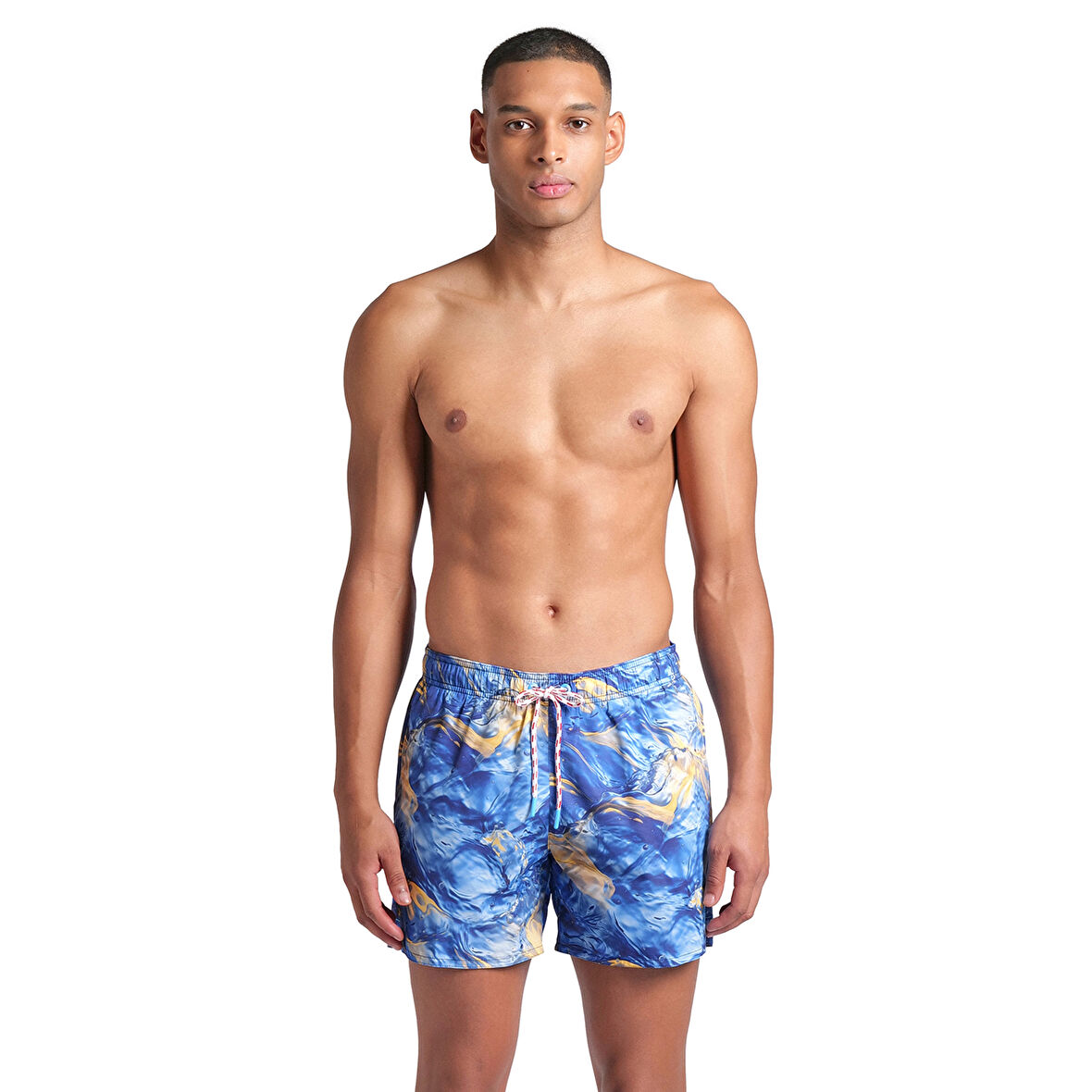 Water Prints Beach Erkek Mavi Deniz Şortu 007159710