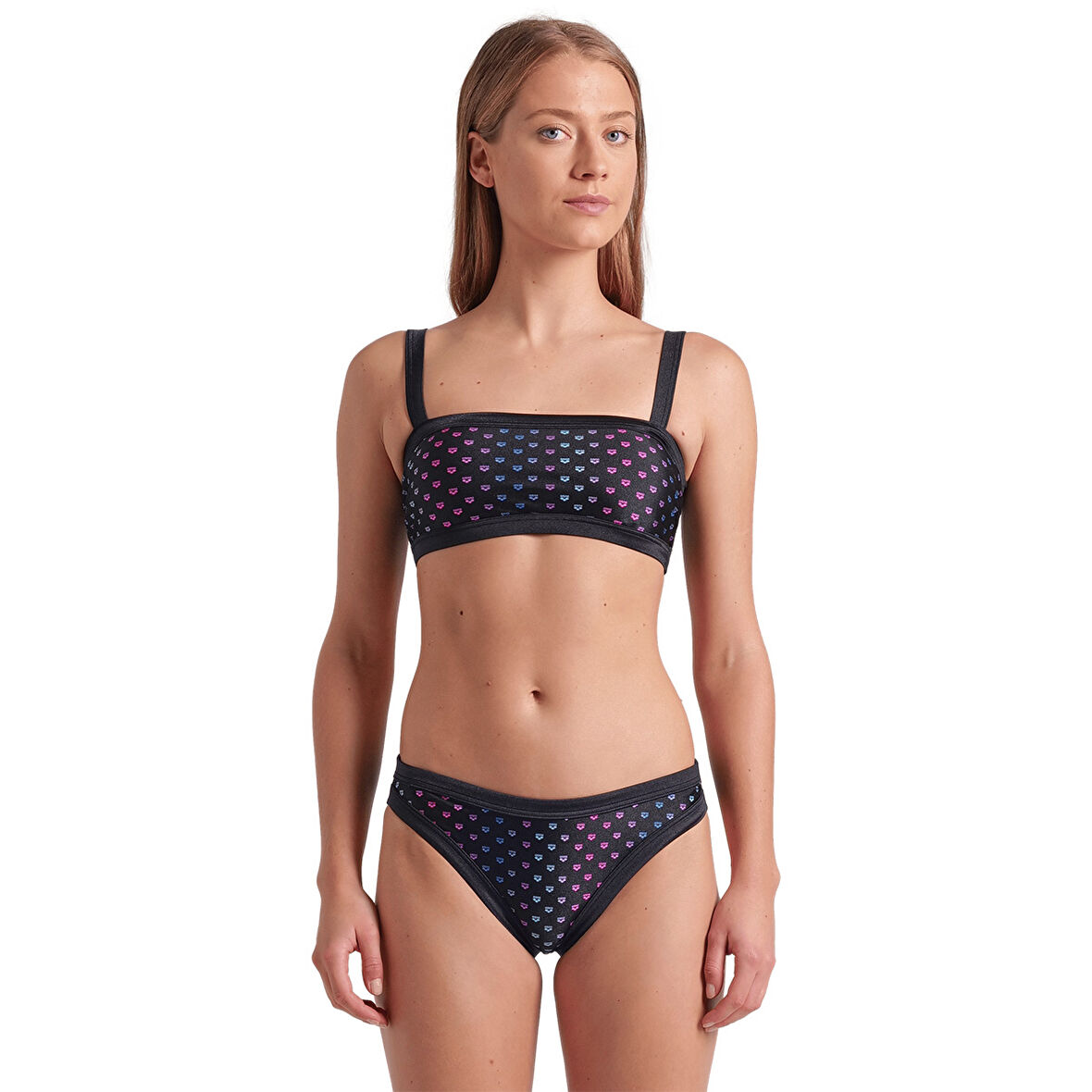 Rainbow Monogram Kadın Siyah Yüzücü Bikini 007078515