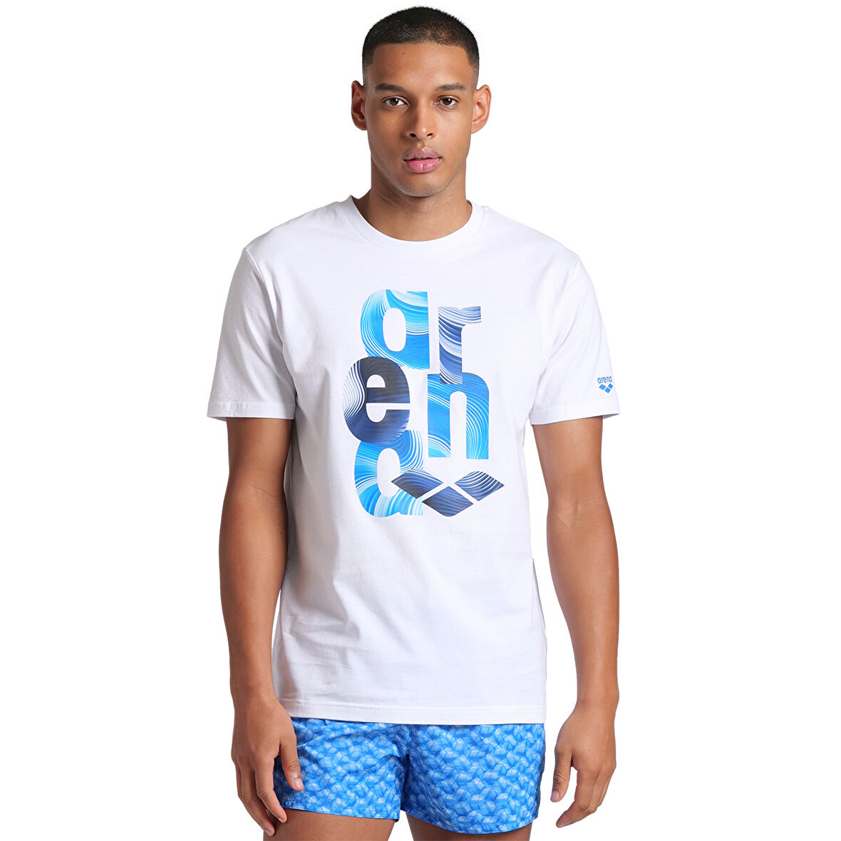 Water Prints Erkek Beyaz Günlük Stil T-Shirt 009406100