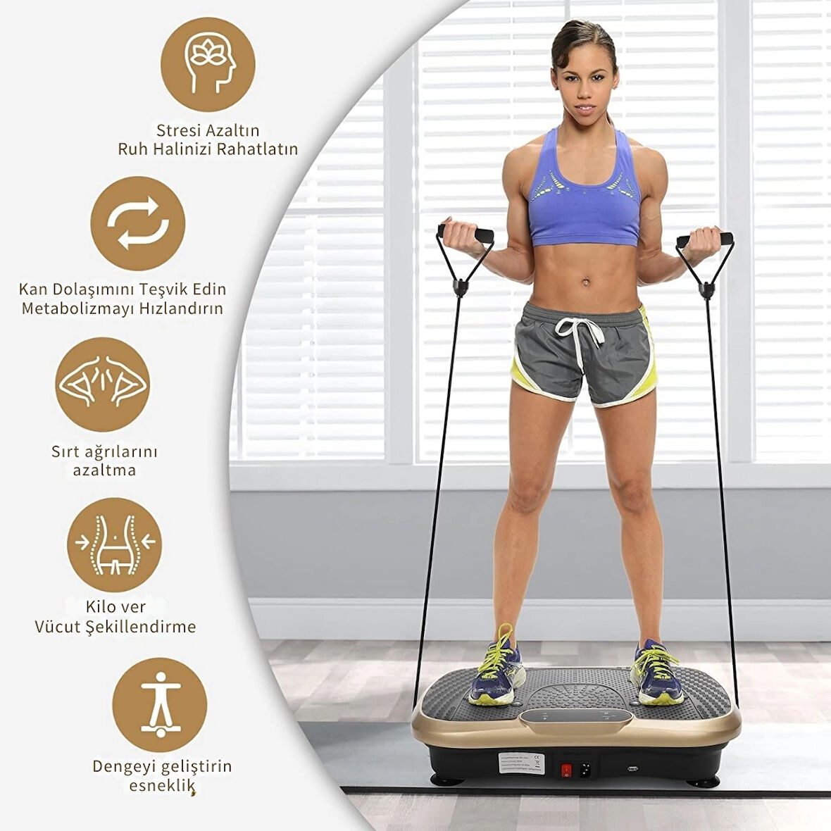 Robx E02 Vibration 2d Yüksek Titreşimli Tüm Vücut Hızlı Yağ Yakma Ve Zayıflama Spor eğzersiz aleti