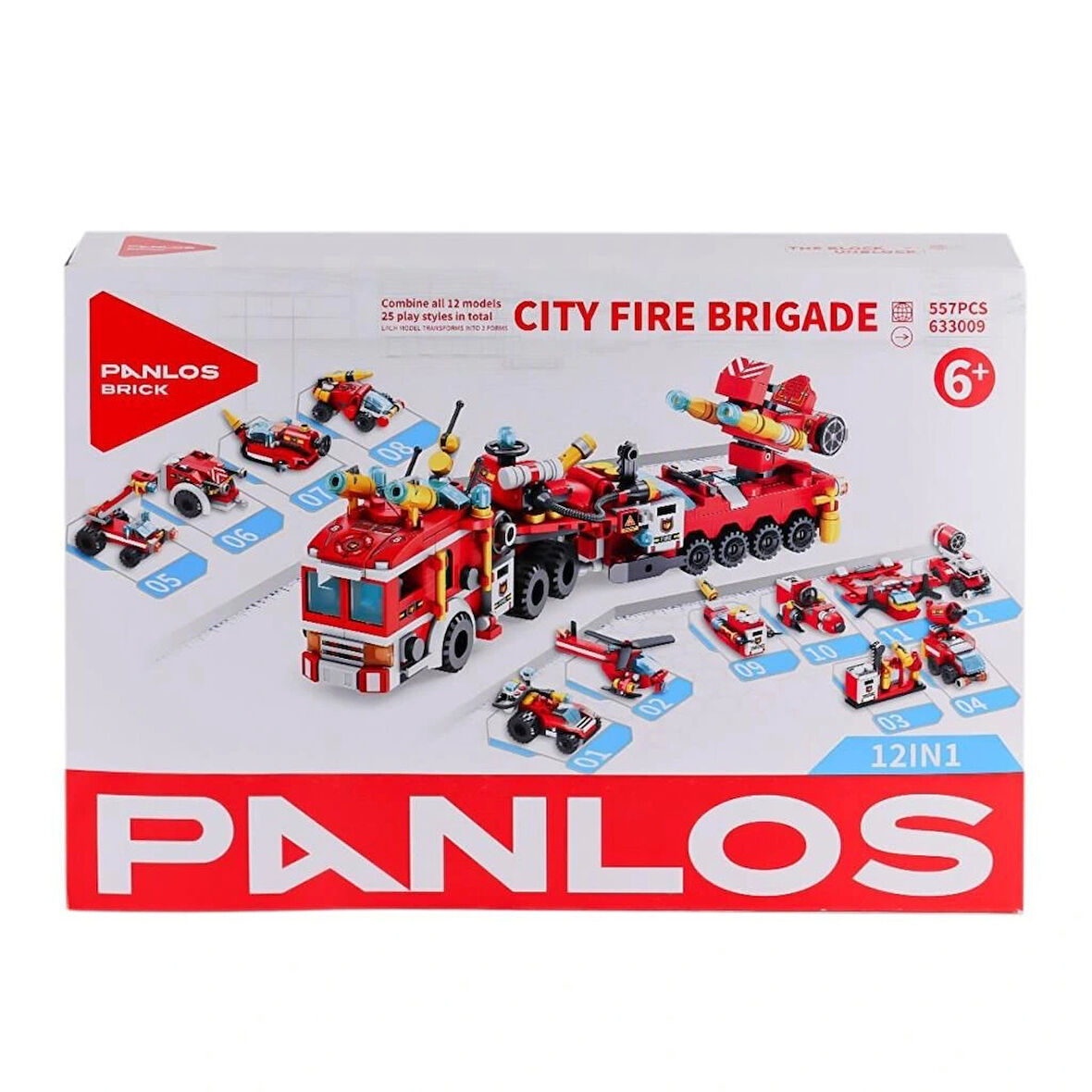 Nessiworld P633009 Panlos Şehir İtfaiyesi 557 Parça Blok Seti -Vagon life