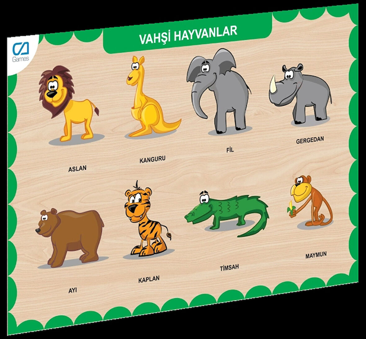 Nessiworld CAAHS-3213 CA GAMES AHŞAP VAHŞİ HAYVANLAR BUL-TAK