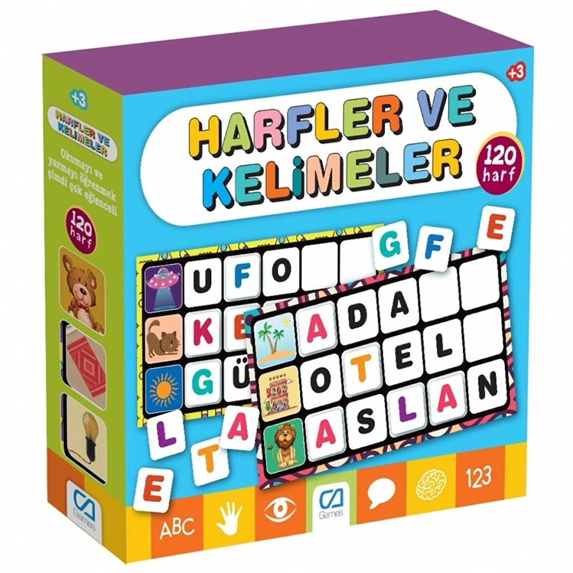 Nessiworld  Games Harfler ve Kelimeler Eğitici Kartlar 120 Harf 5129