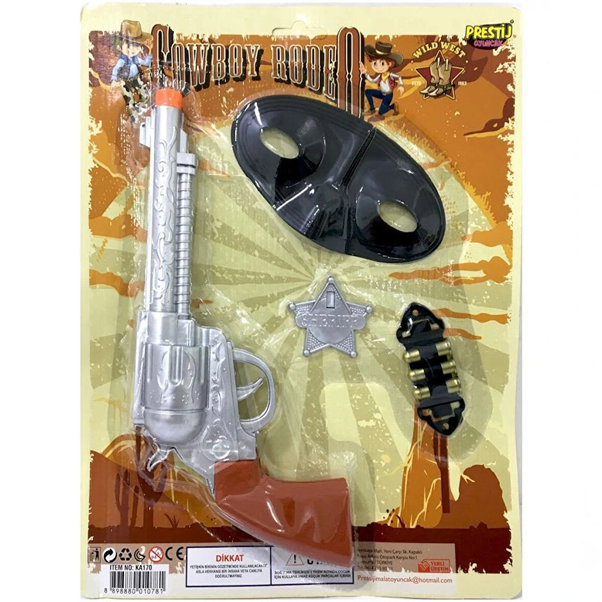 Nessiworld Cowboy Rodeo Şerif Yıldızlı Kartela Kovboy Seti