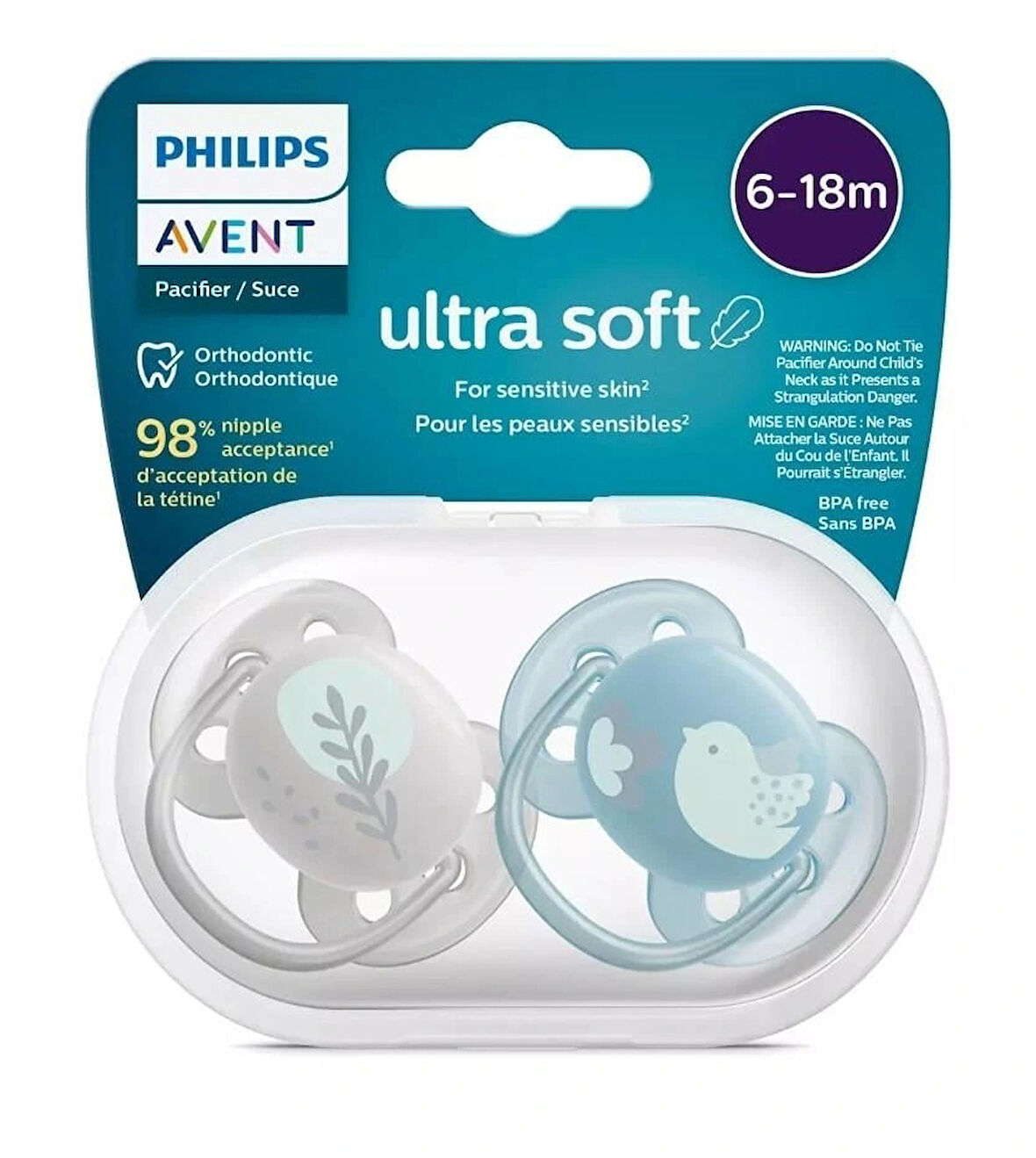 Nessiworld  Avent Ultra Yumuşak Emzik 6-18 Ay Erkek
