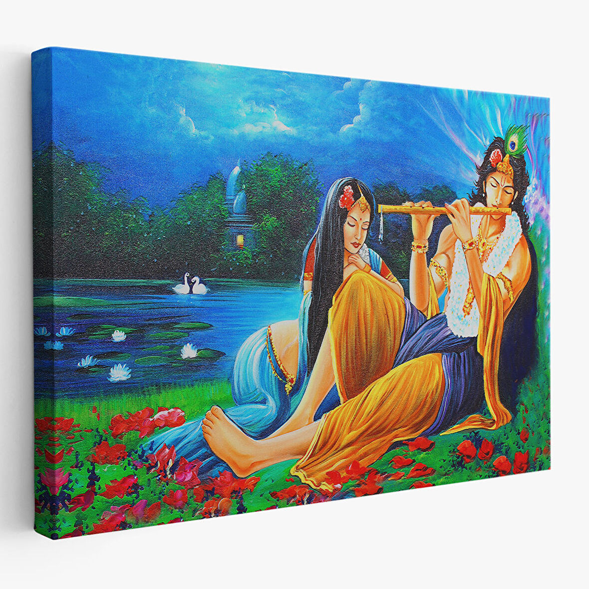 Hindistanlı Aşıklar Dekoratif Duvar tablosu-3472