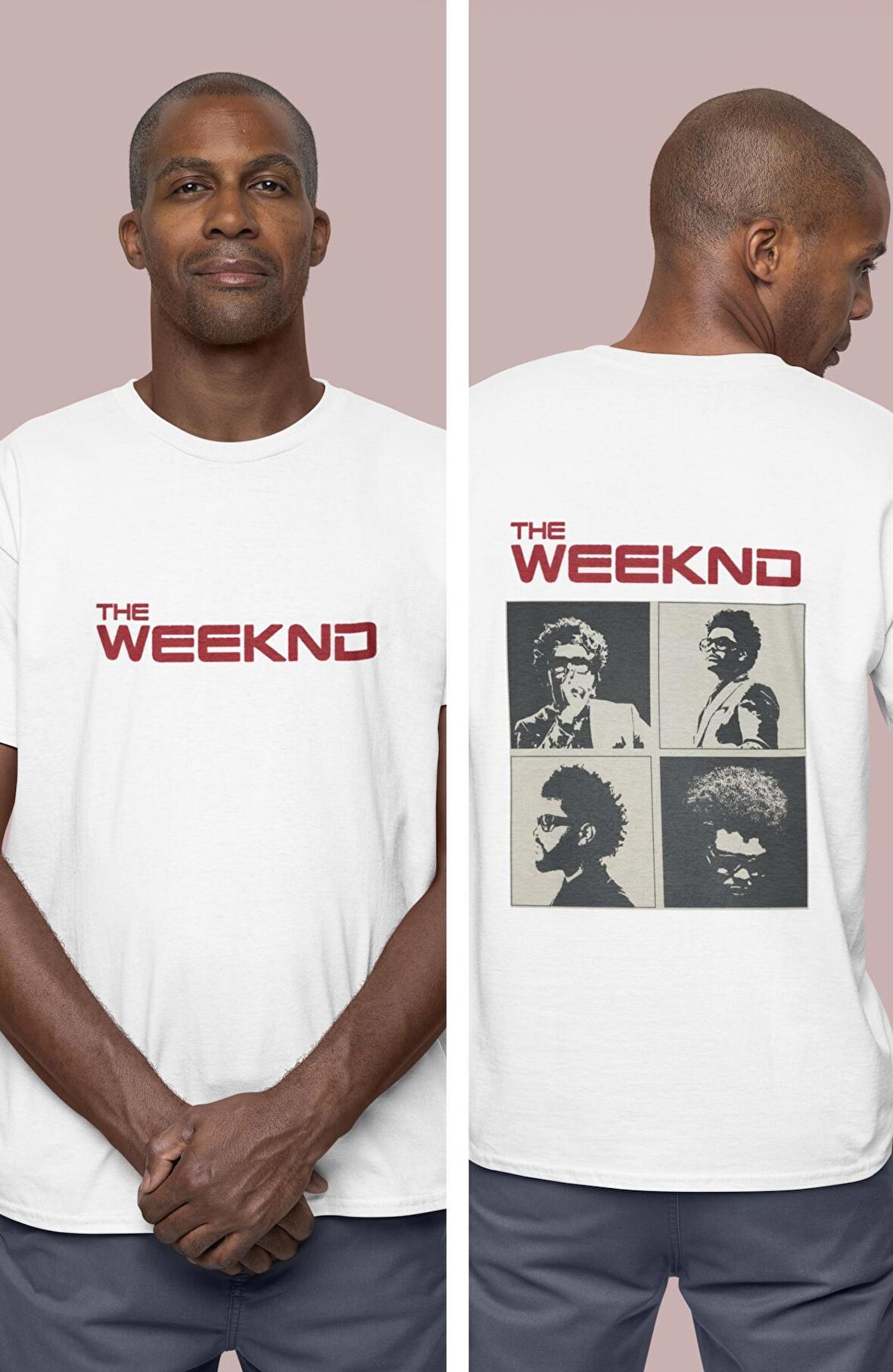 The Weeknd Sırt Baskılı Erkek-Kadın Tshirt