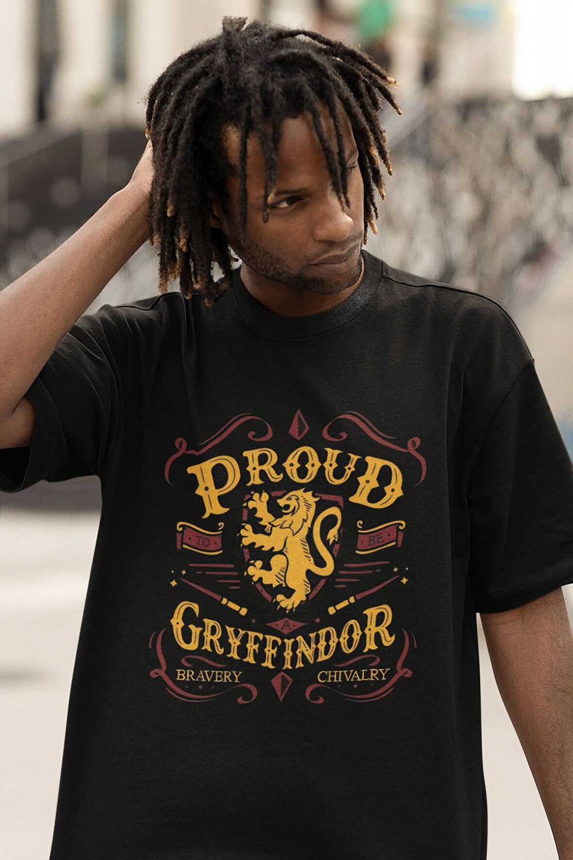 Proud Gryffindor Baskılı Tişört, Erkek-Kadın Harry Potter Baskılı Tshirt