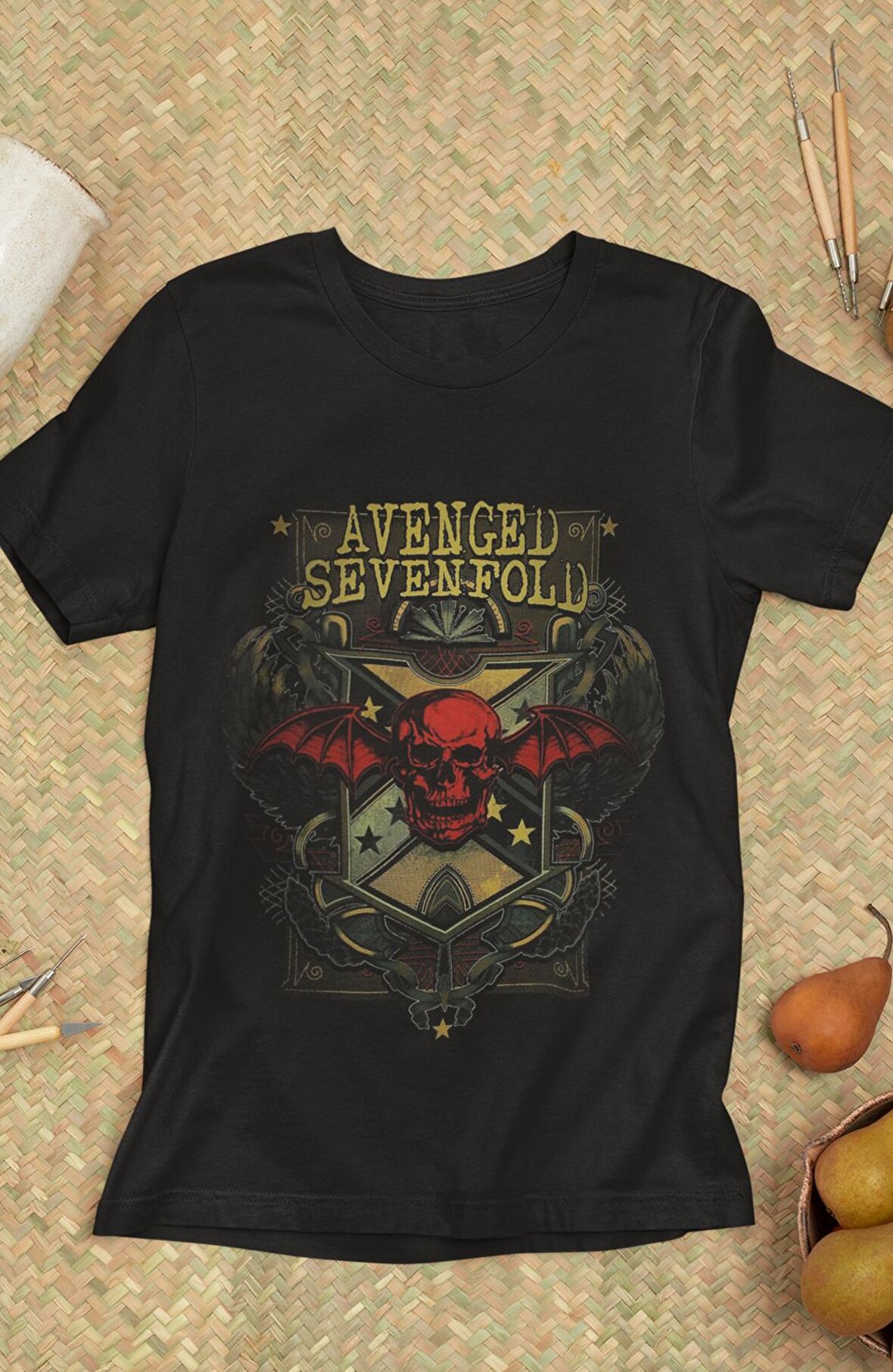 Avenged Sevenfold Baskılı T-shirt, Unisex Rock Metal Müzik Temalı Tişört