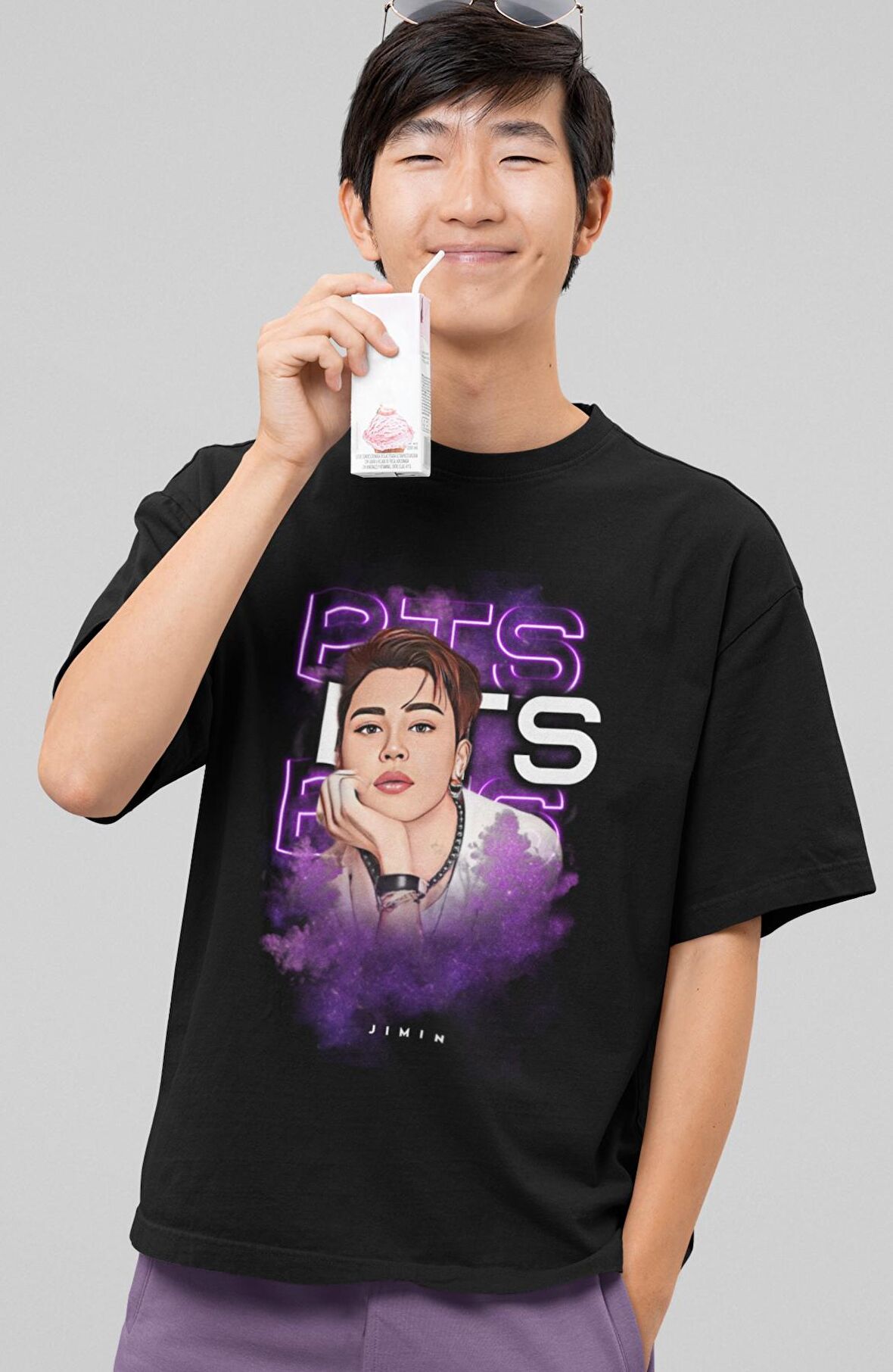 Bts Jimin Baskılı T-shirt, Unisex K-Pop Baskılı Tişört