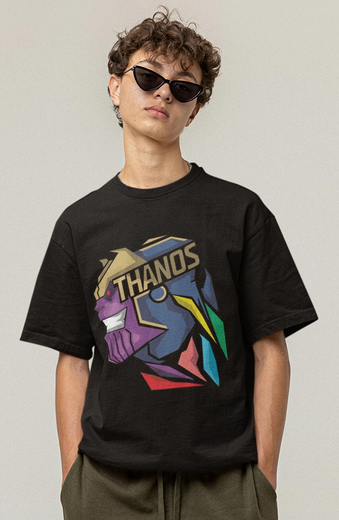 Marvel Thanos Baskılı Tişört, Erkek-Kadın Marvel Film Temalı T-Shirt