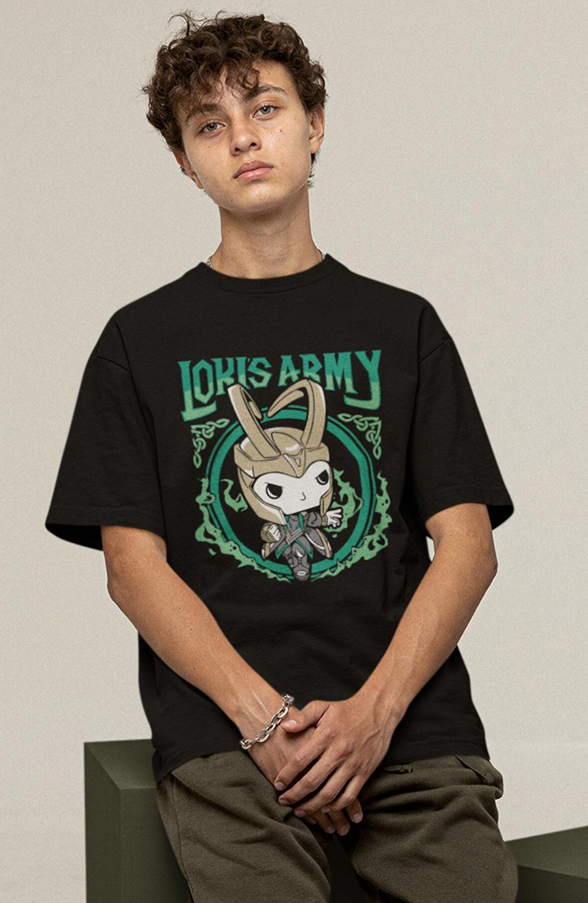 Loki's Army Baskılı Tişört, Erkek-Kadın Avengers Loki's Army Baskılı T-Shirt