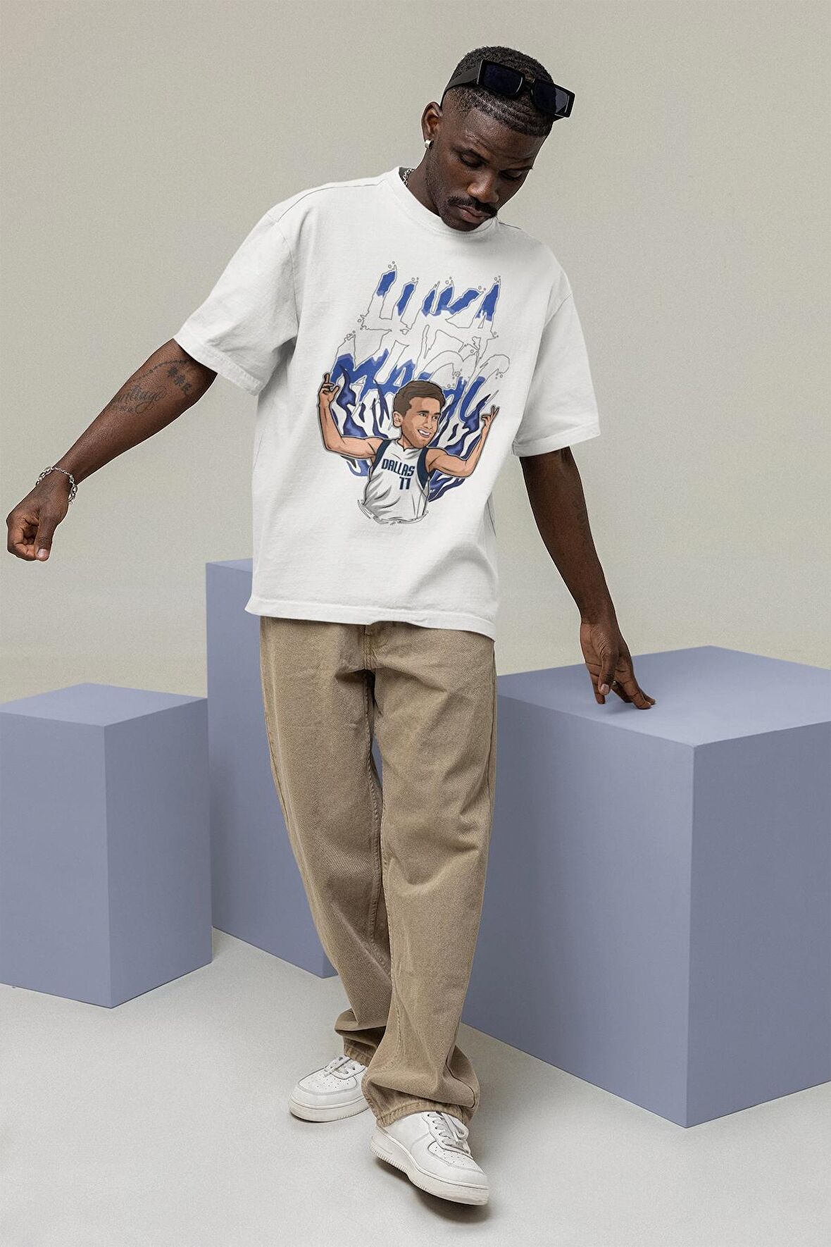 Unisex Luka Doncic Baskılı T-shirt, Erkek-Kadın Basketbol Temalı Tişört