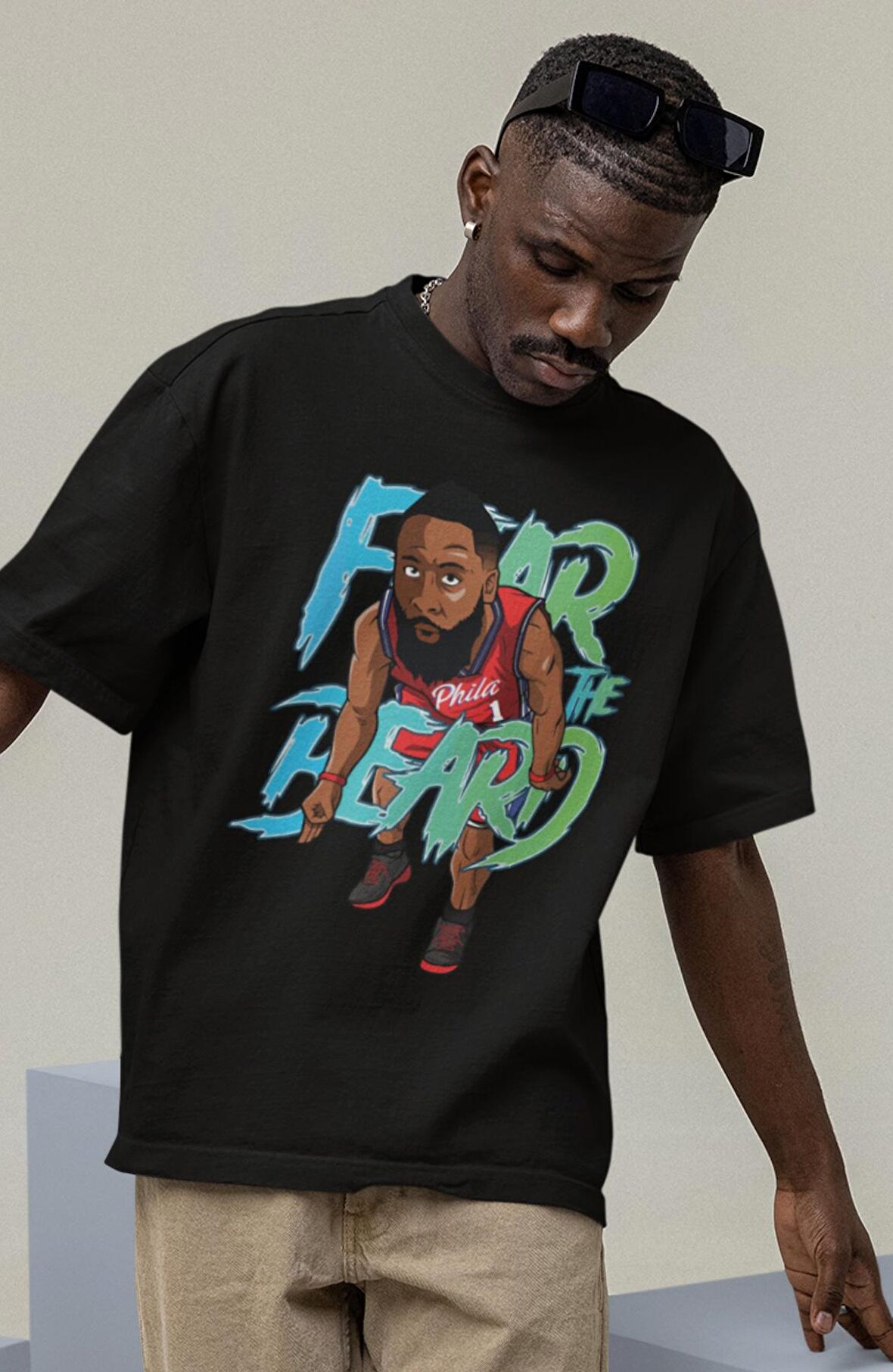 Unisex James Harden Baskılı T-shirt, Erkek-Kadın Basketbol Temalı Tişört