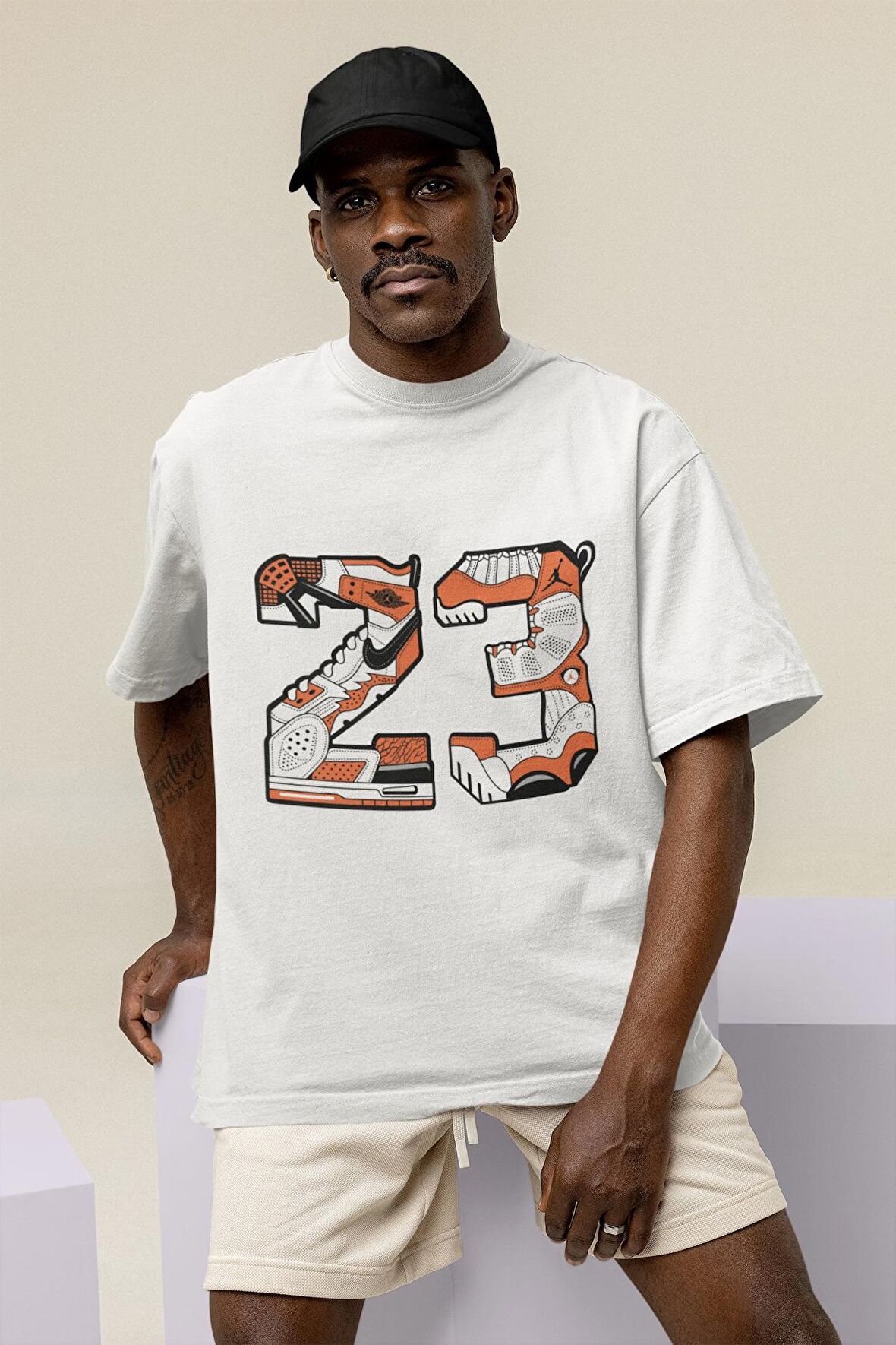 Unisex 23 Baskılı T-shirt, Erkek-Kadın Michael Jordan Basketbol Temalı Tişört