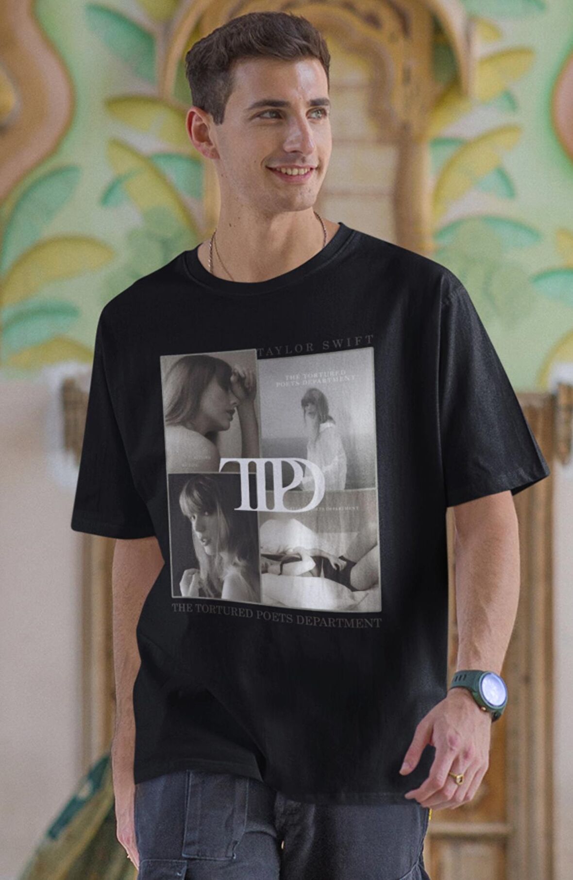 TTPD Taylor Swift Albüm Fotografları Baskılı Tişört, Erkek-Kadın Yeni Albüm TTPD Baskılı T-shirt