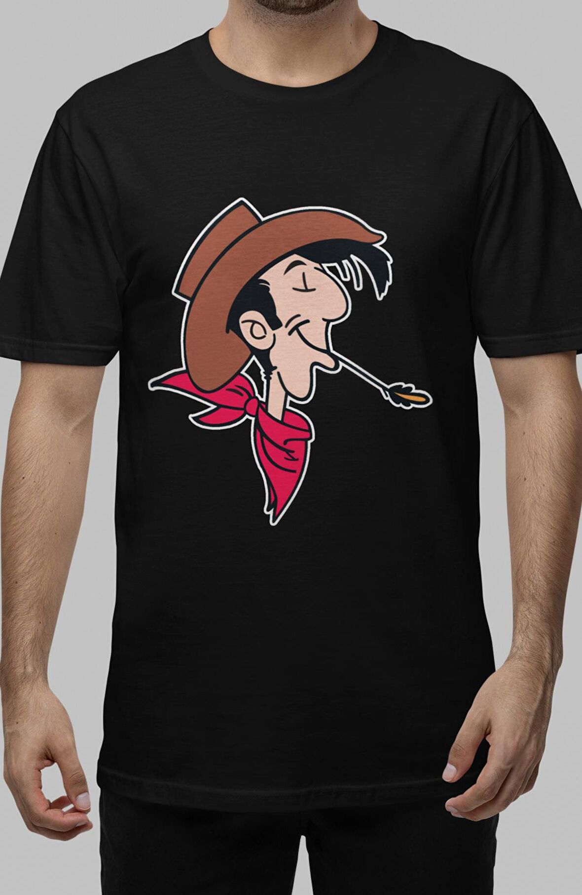 Kovboy Redkit Baskılı Tişört, Çizgi Film Baskılı T-shirt