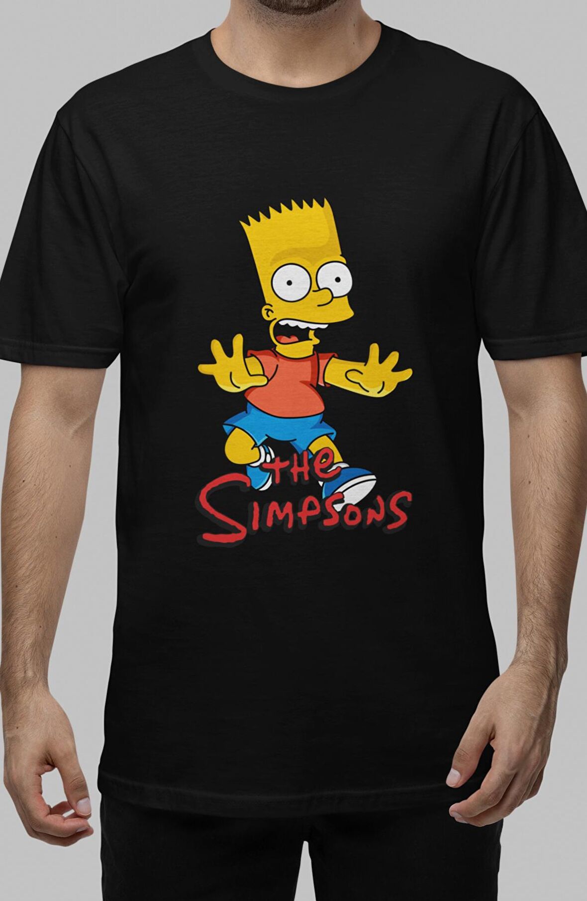 Bart Simpson Baskılı Tişört, Erkek-Kadın Simpsonlar Baskılı T-shirt